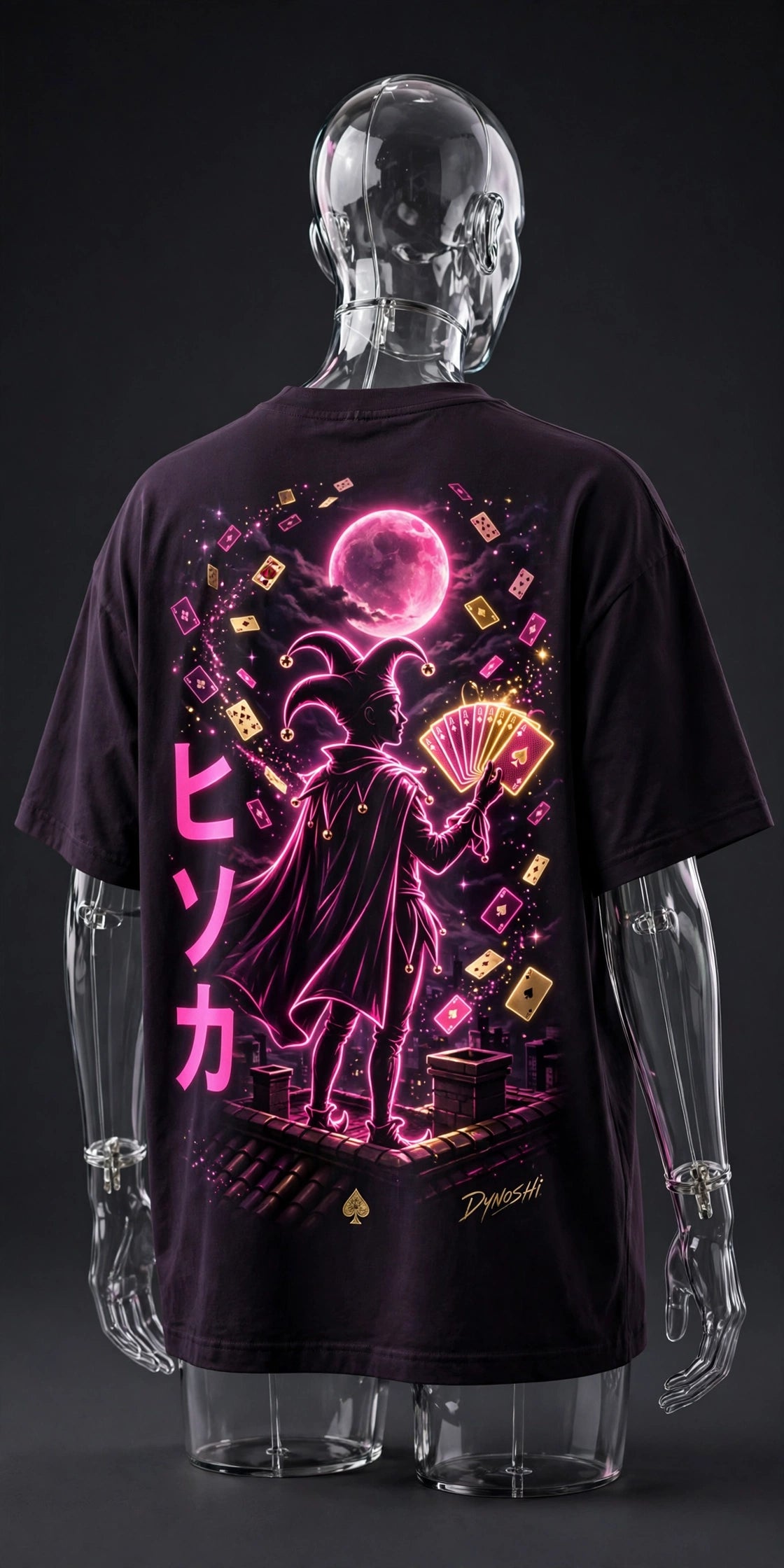 Hisoka Morow - Moonlit Dealer Silhouette - Premium Oversized Anime T-Shirt - DYNOSHI
