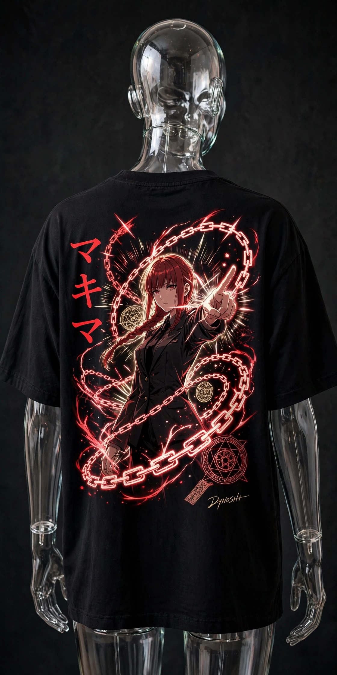 Makima - Control Command - Premium Oversized Anime T-Shirt - DYNOSHI
