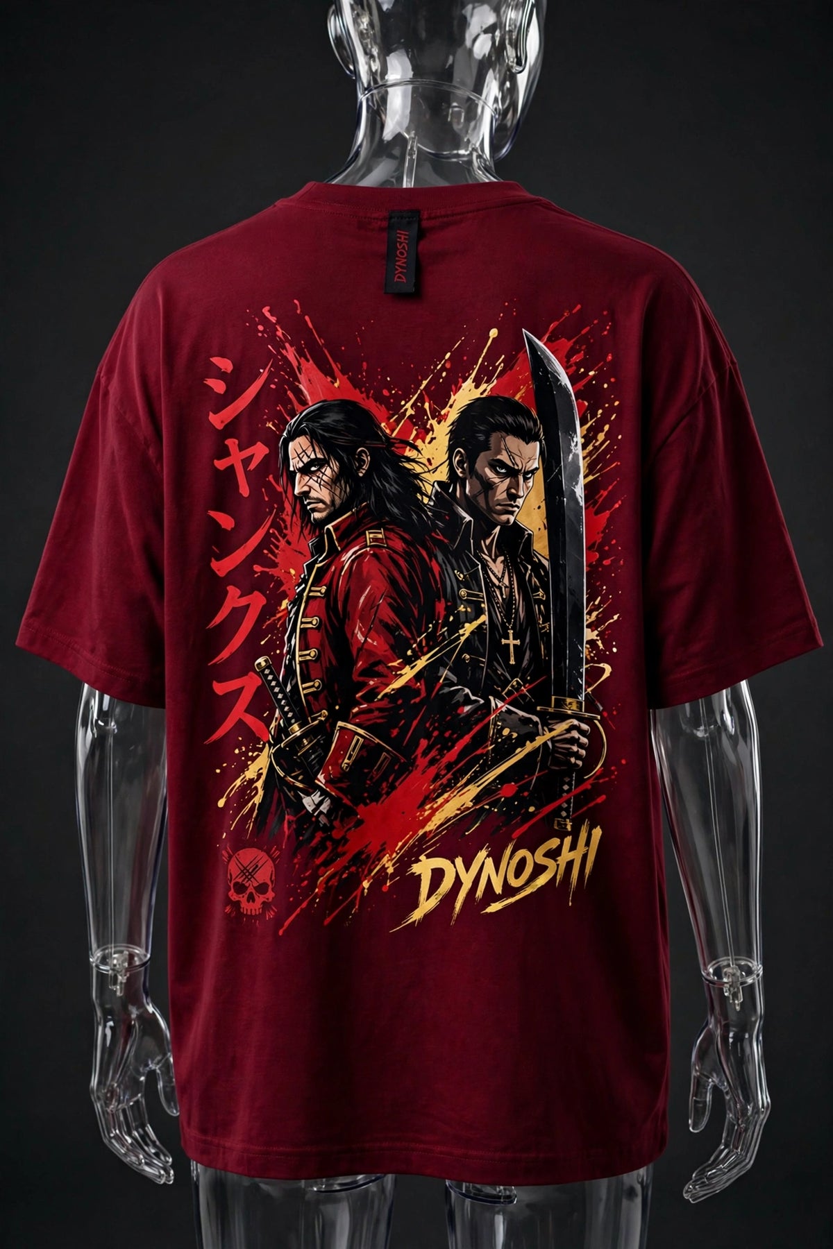 Shanks - Duel of Legends - Premium Oversized Anime T-Shirt - DYNOSHI