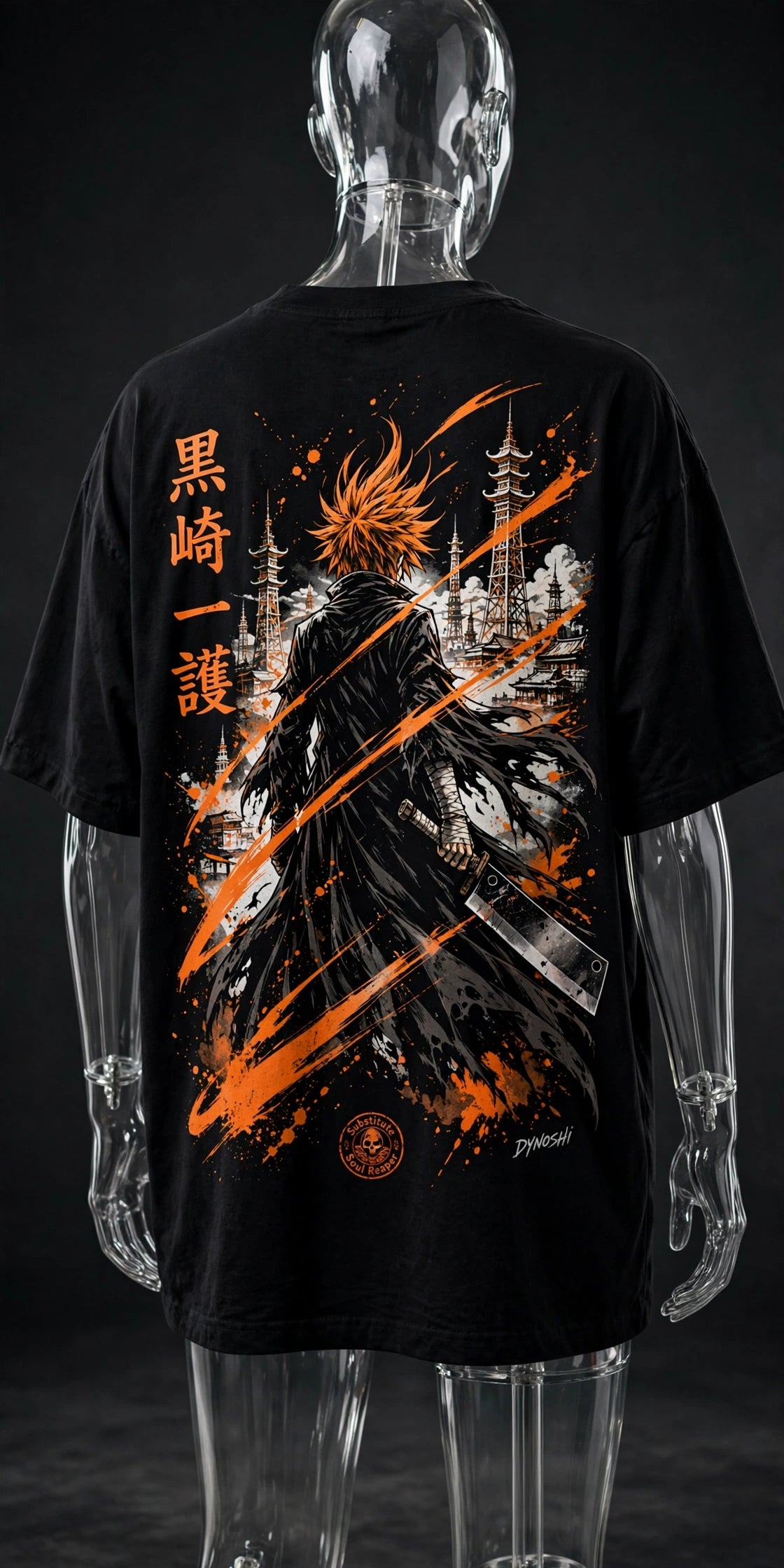Ichigo Kurosaki - Seireitei Horizon - Premium Oversized Anime T-Shirt - DYNOSHI