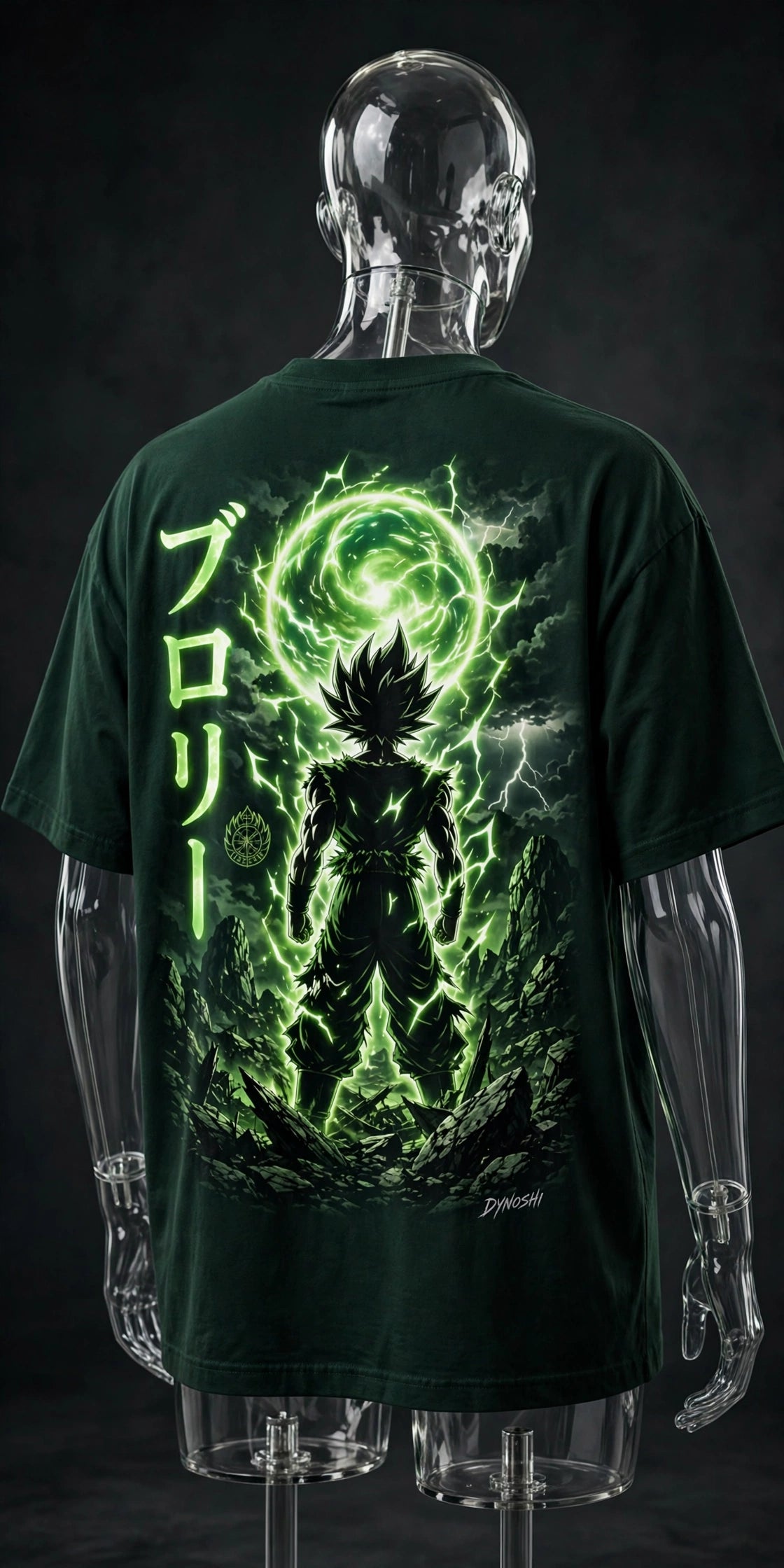 Broly - Power Silhouette - Premium Oversized Anime T-Shirt - DYNOSHI