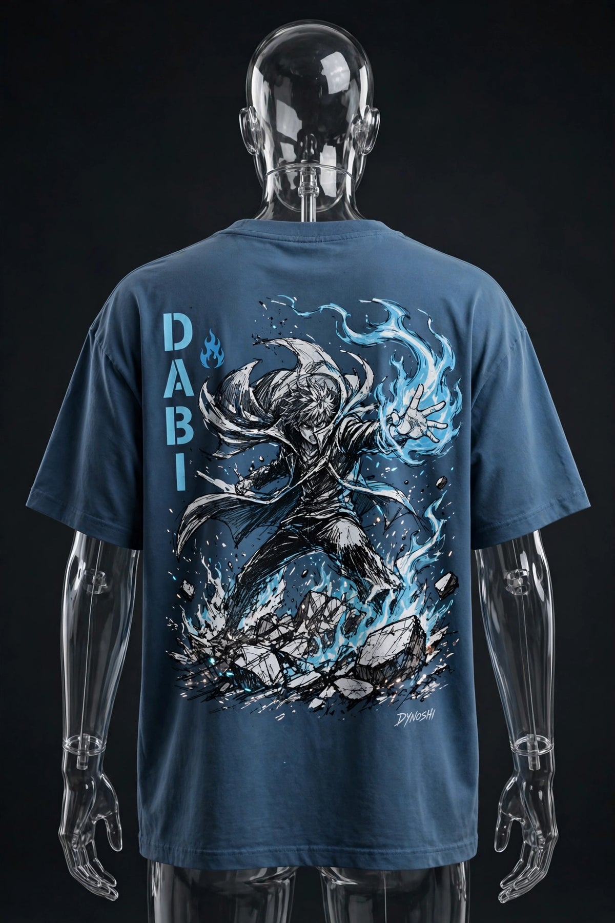 Dabi - Flame Spiral Stance - Premium Oversized Anime T-Shirt - DYNOSHI