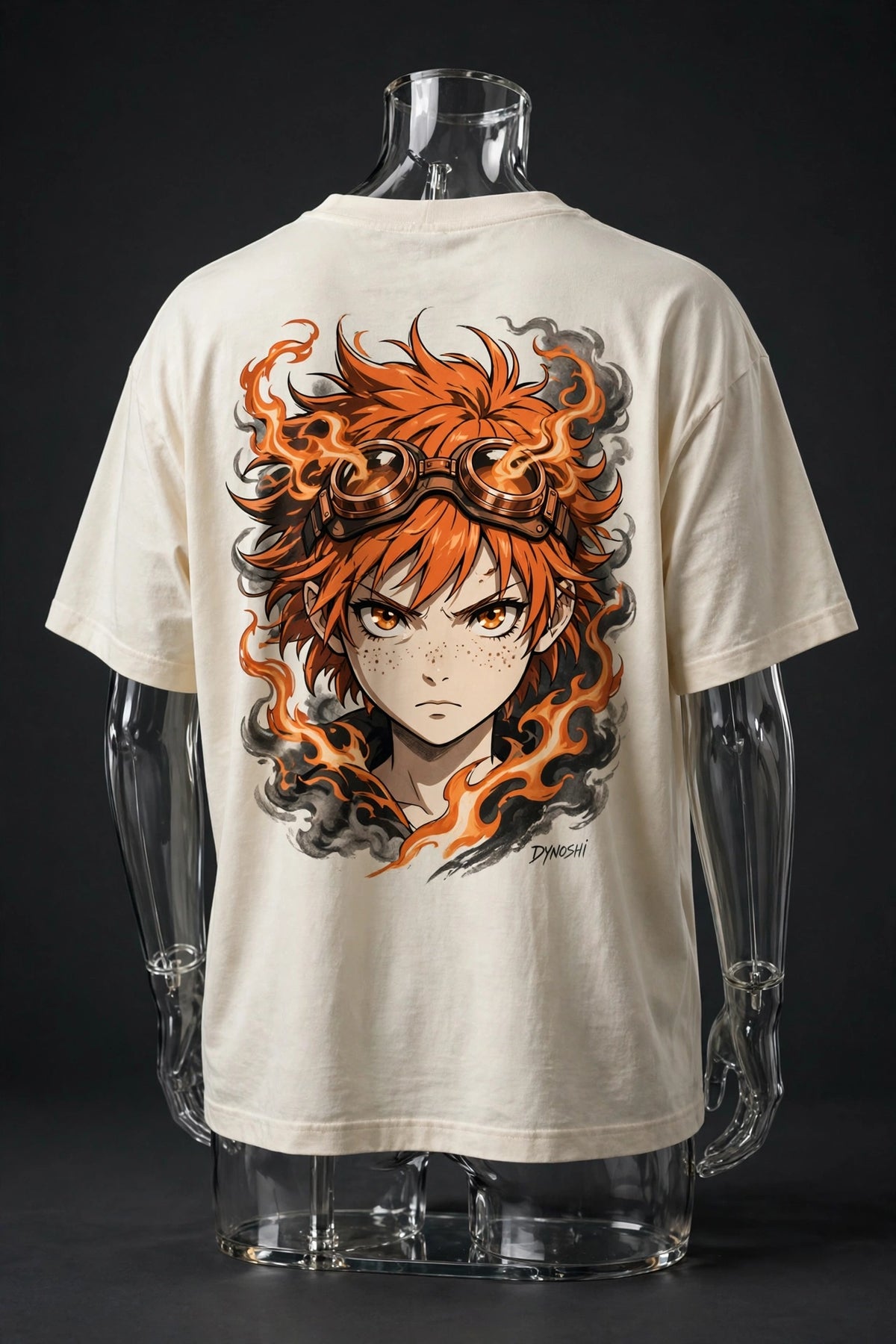 Mira - Ember Heart - Premium Oversized Anime T-Shirt - DYNOSHI
