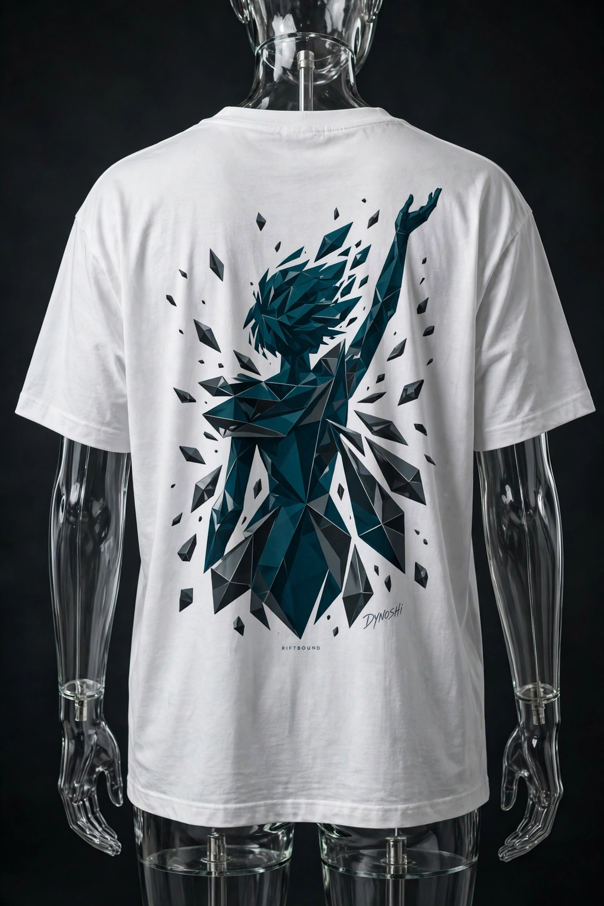 Eira - Crystal Silhouette Geometry - Premium Oversized Anime T-Shirt - DYNOSHI