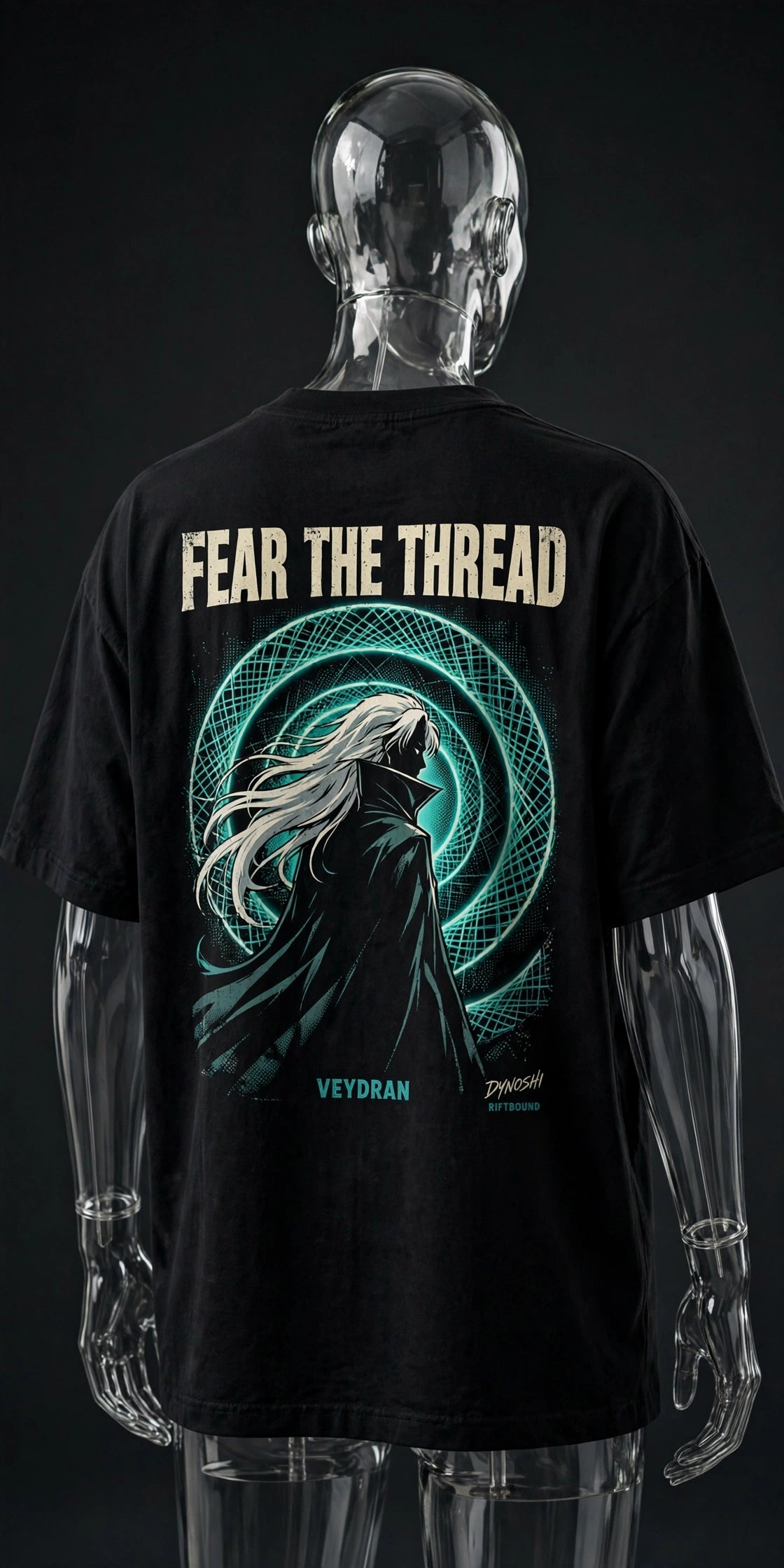 Veydran - FEAR THE THREAD - Premium Oversized Anime T-Shirt - DYNOSHI
