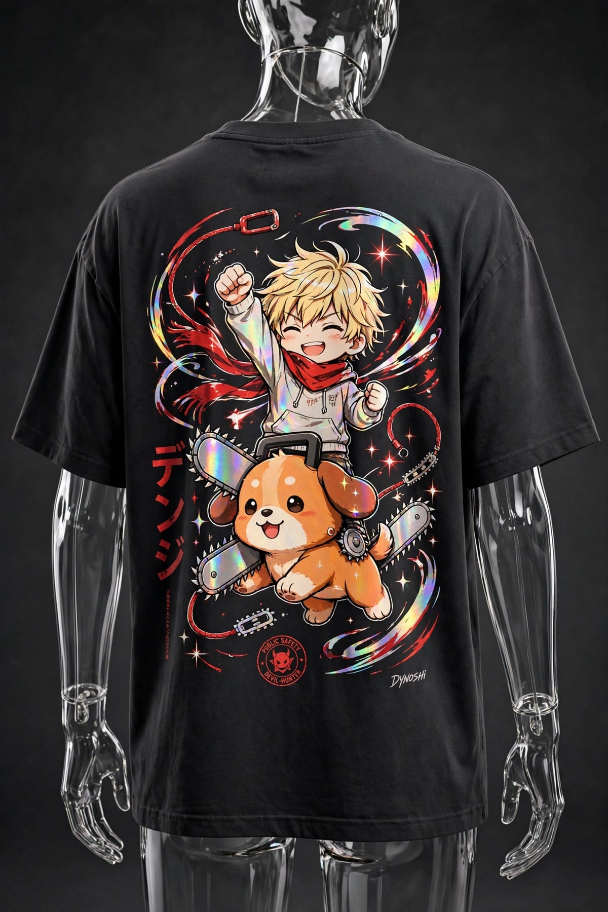 Denji - Triumphant Boy - Premium Oversized Anime T-Shirt - DYNOSHI