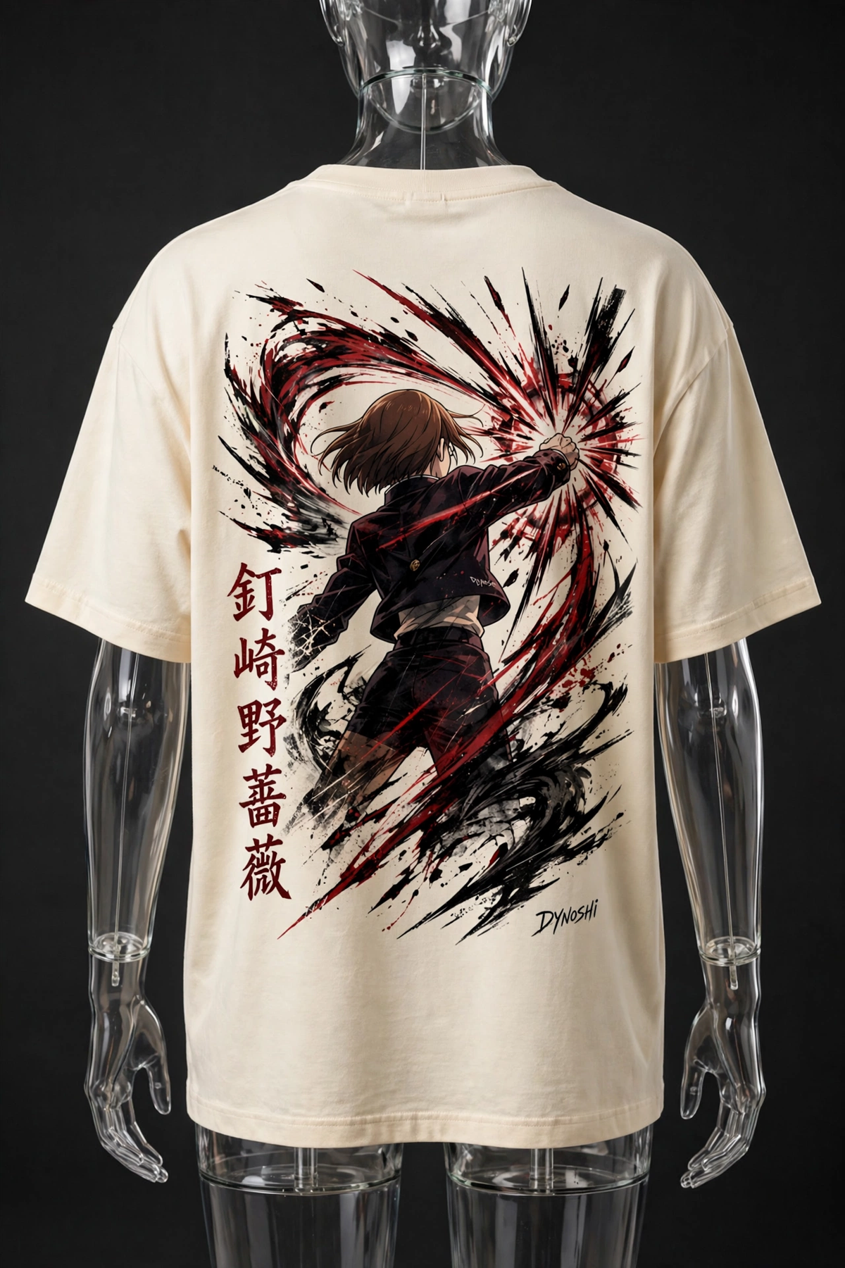 Nobara Kugisaki - Black Flash Strike - Premium Oversized Anime T-Shirt - DYNOSHI