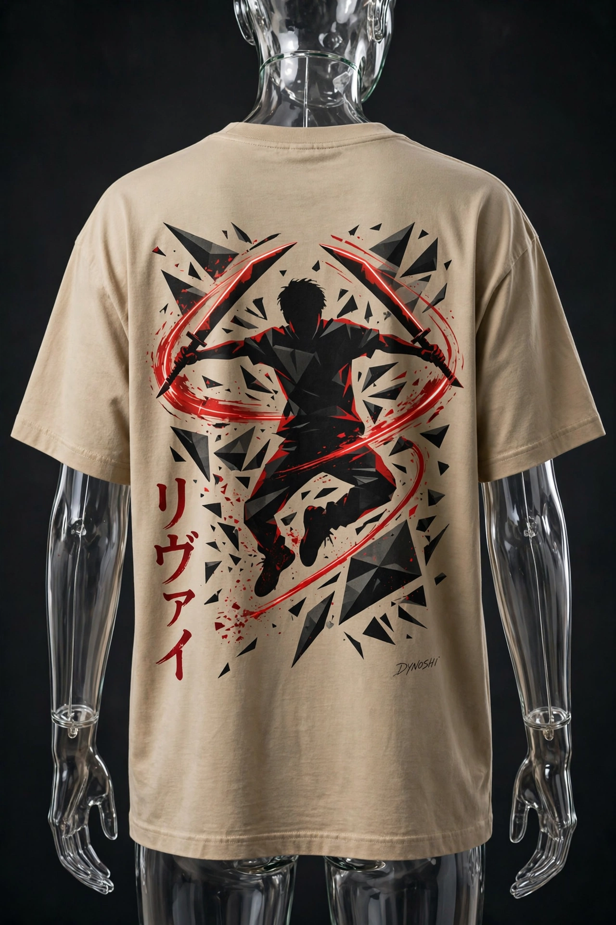 Levi Ackerman - Blade Geometry Silhouette - Premium Oversized Anime T-Shirt - DYNOSHI