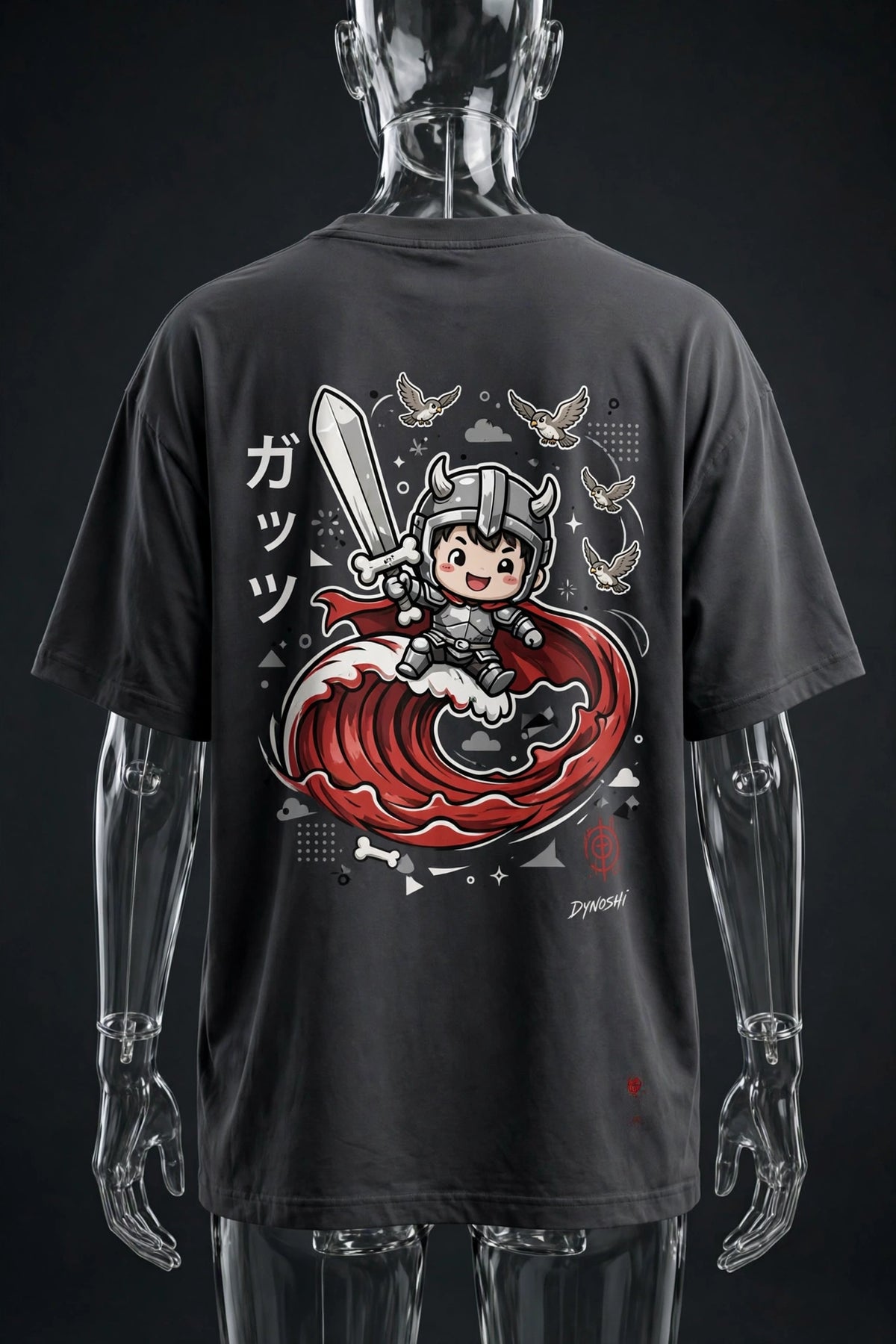 Guts - Chibi Cape Ride - Premium Oversized Anime T-Shirt - DYNOSHI