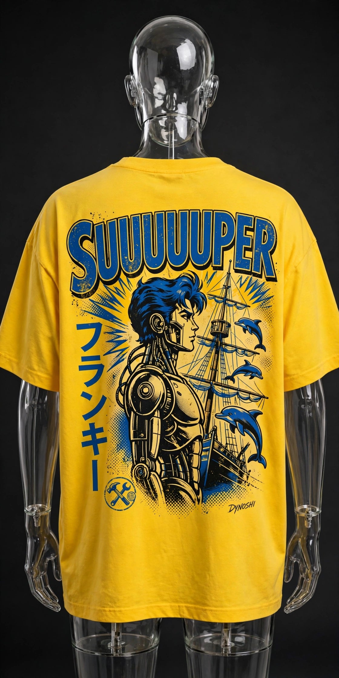 Franky - SUUUUUPER Mantra - Premium Oversized Anime T-Shirt - DYNOSHI