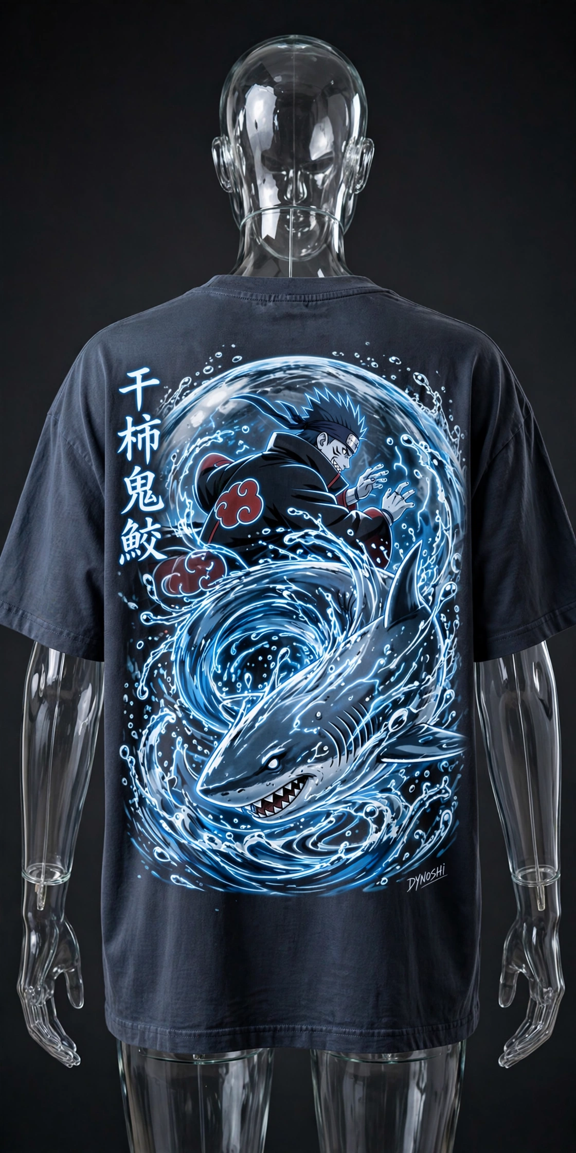 Kisame Hoshigaki - Water Shark Bullet - Premium Oversized Anime T-Shirt - DYNOSHI