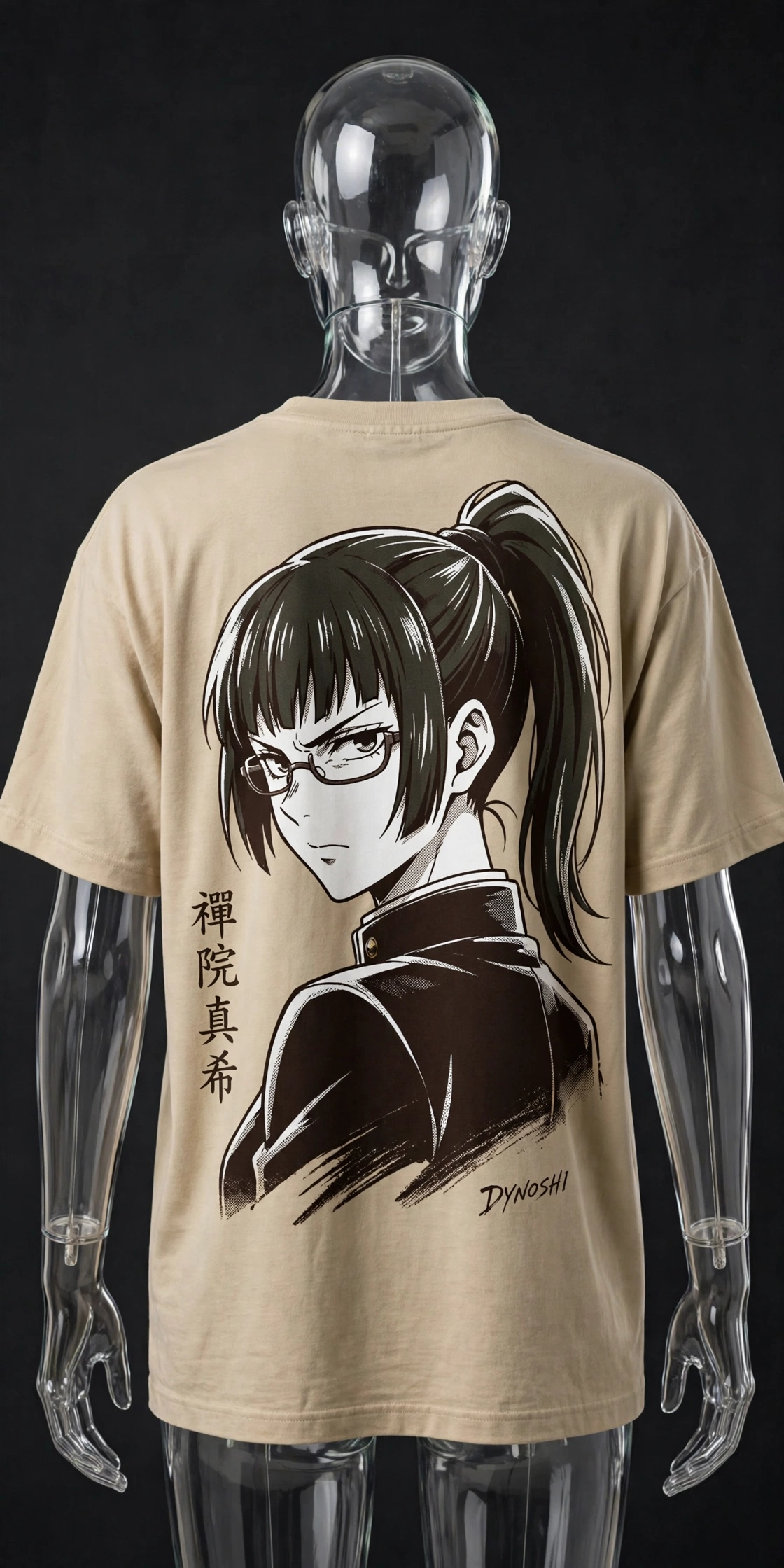 Maki Zenin - Fierce Scholar Portrait - Premium Oversized Anime T-Shirt - DYNOSHI