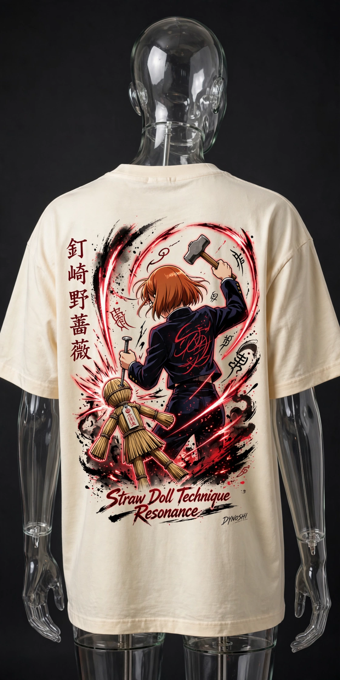 Nobara Kugisaki - Straw Doll Technique Resonance - Premium Oversized Anime T-Shirt - DYNOSHI
