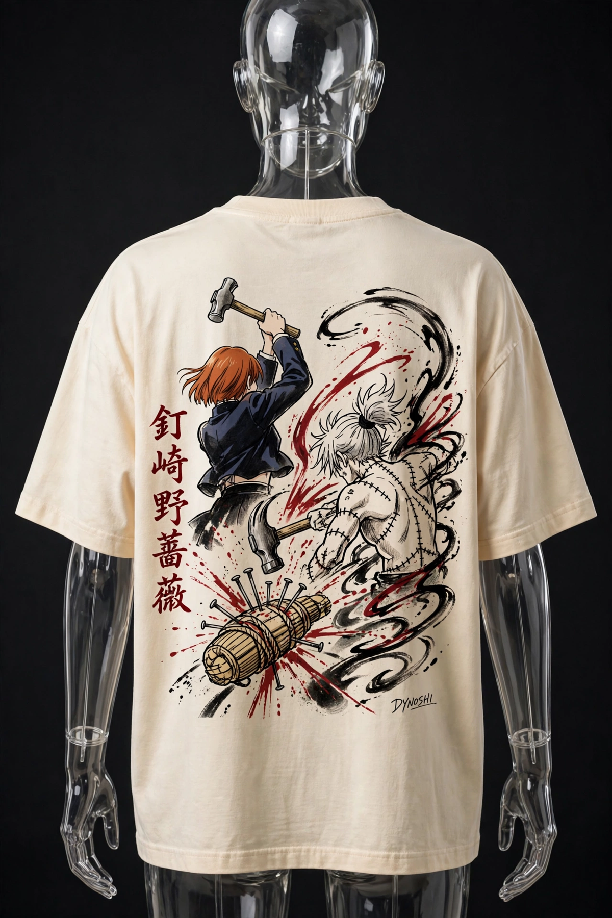 Nobara Kugisaki - Nobara Vs Mahito - Premium Oversized Anime T-Shirt - DYNOSHI