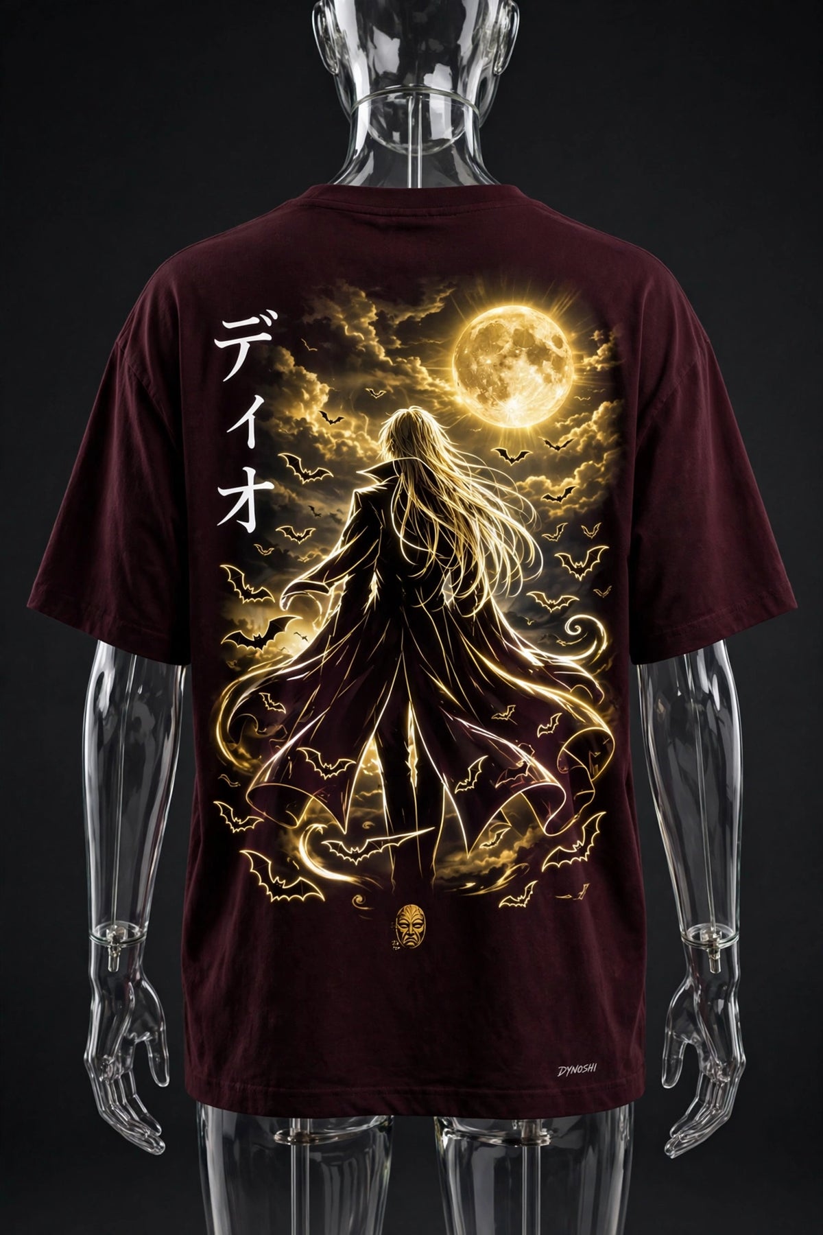 Dio Brando - Golden Moon Silhouette - Premium Oversized Anime T-Shirt - DYNOSHI