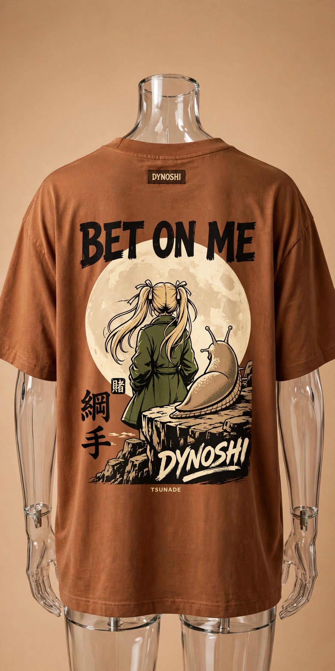 Tsunade - Bet On Me - Premium Oversized Anime T-Shirt - DYNOSHI