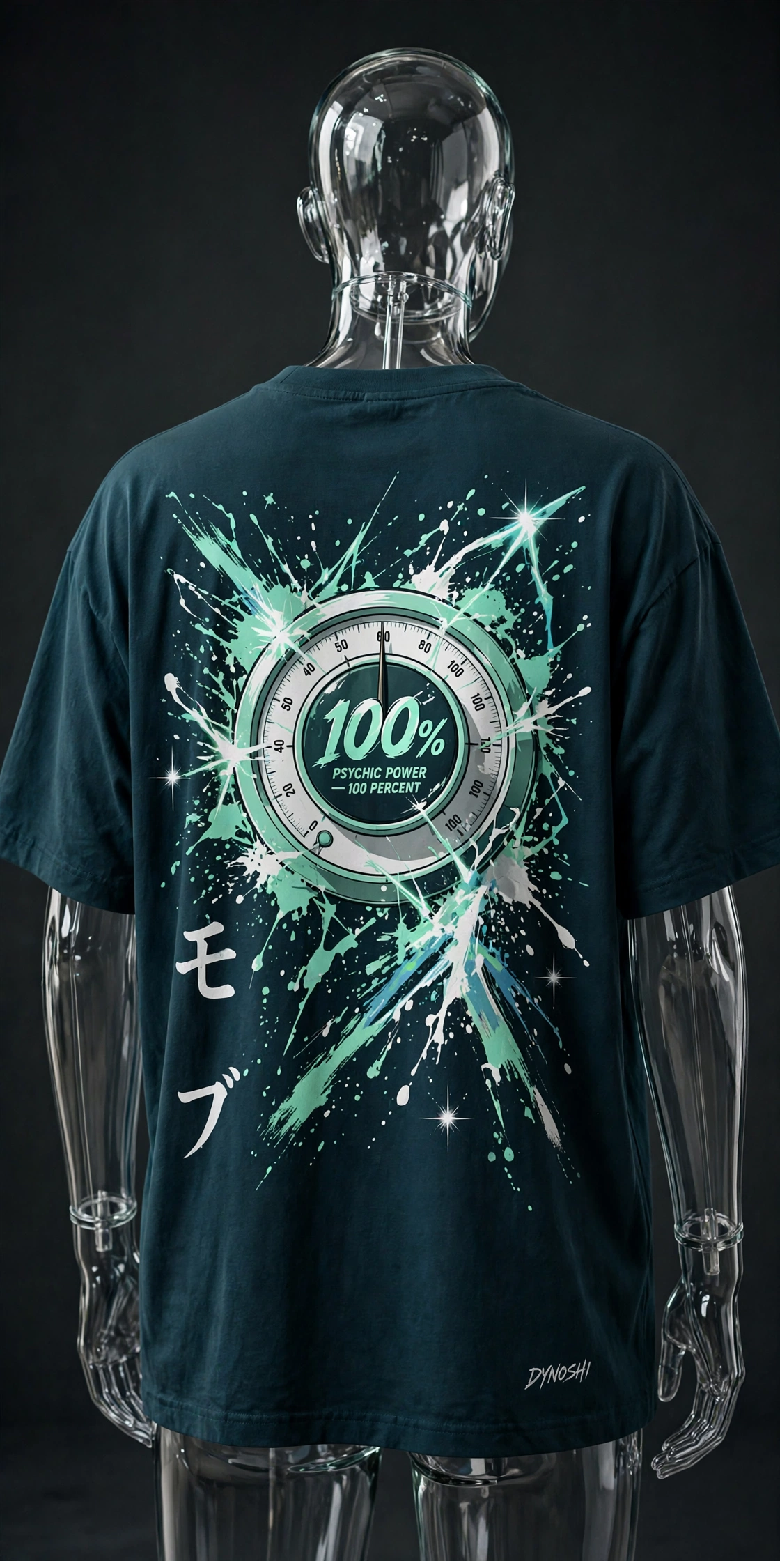 Shigeo "Mob" Kageyama - 100% Power Gauge - Premium Oversized Anime T-Shirt - DYNOSHI