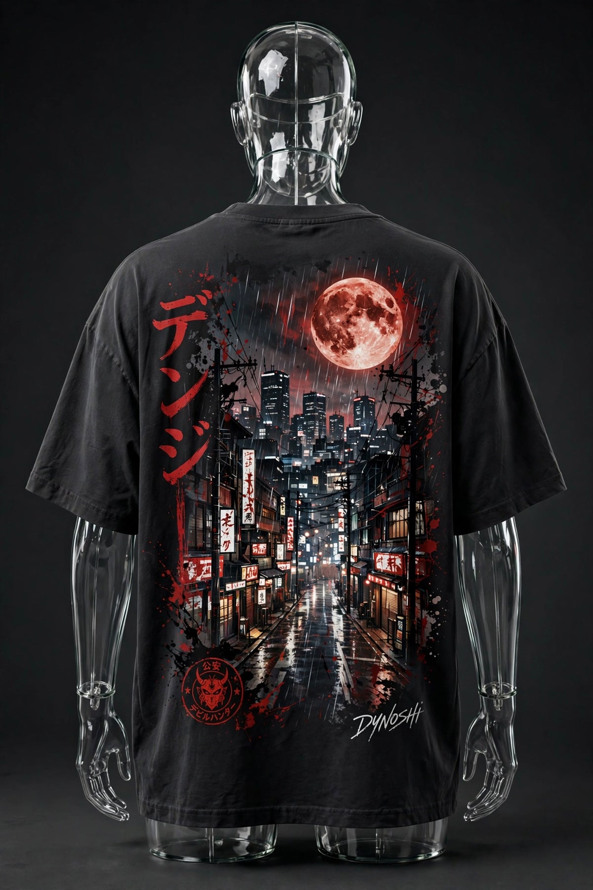 Denji - Tokyo Moon Street - Premium Oversized Anime T-Shirt - DYNOSHI