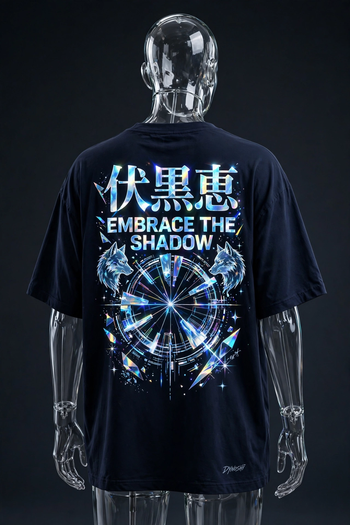 Megumi Fushiguro - Embrace The Shadow Mantra - Premium Oversized Anime T-Shirt - DYNOSHI