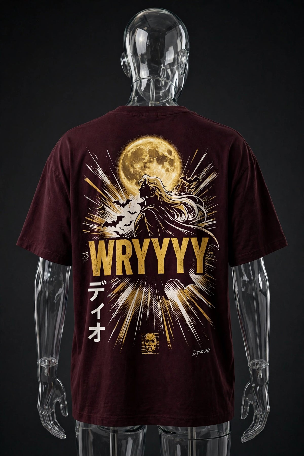 Dio Brando - Wryyy Mantra - Premium Oversized Anime T-Shirt - DYNOSHI