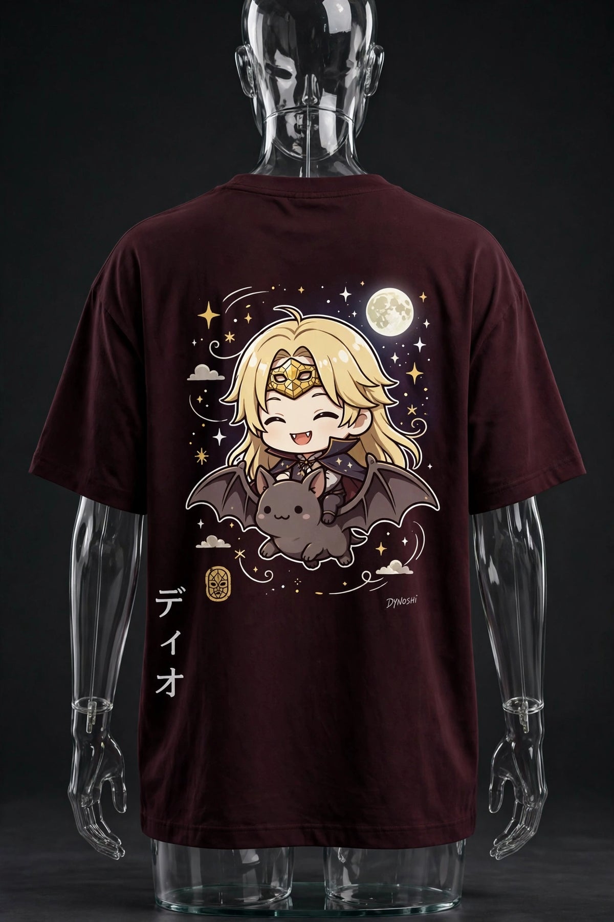 Dio Brando - Bat Rider Chibi - Premium Oversized Anime T-Shirt - DYNOSHI