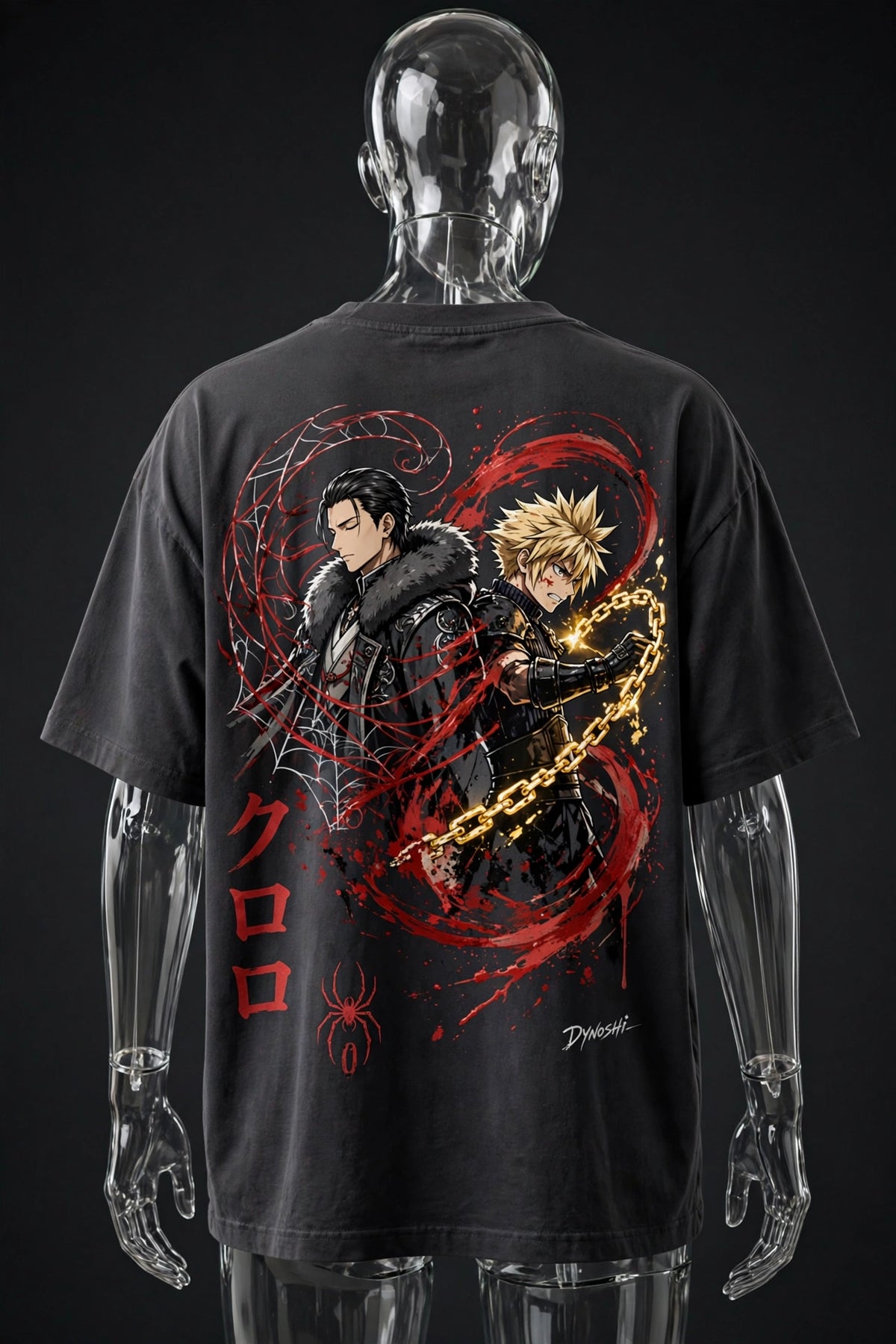 Chrollo Lucilfer - Chain Pact Duo - Premium Oversized Anime T-Shirt - DYNOSHI