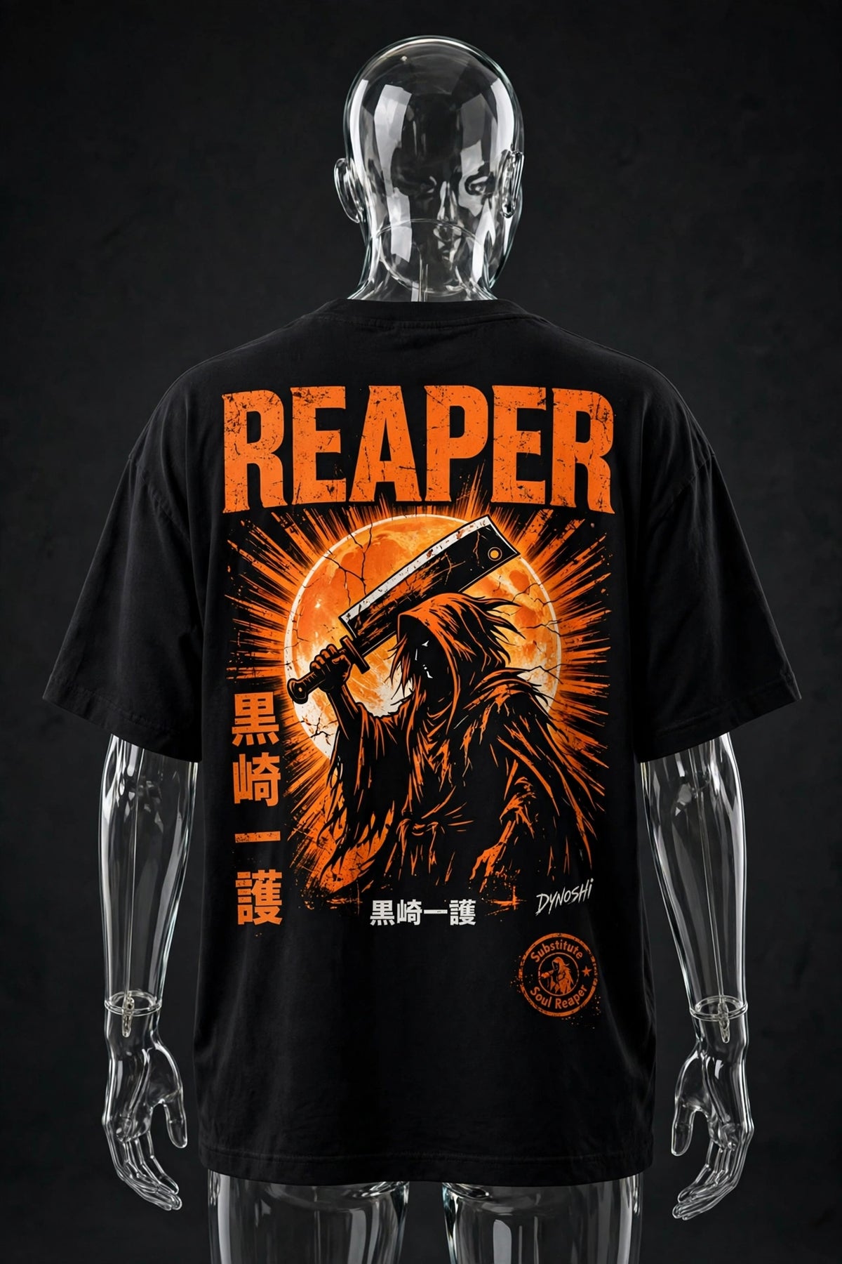 Ichigo Kurosaki - REAPER Mantra - Premium Oversized Anime T-Shirt - DYNOSHI