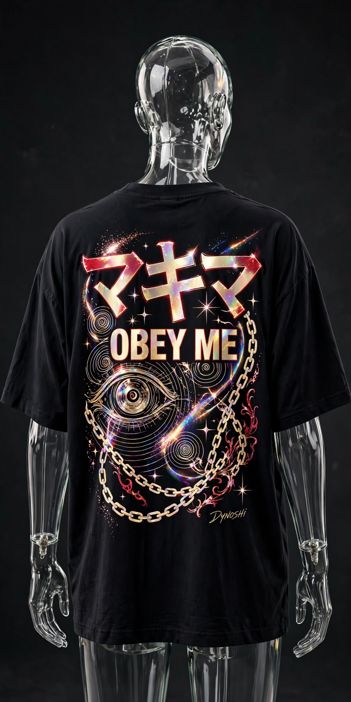 Makima - Obey Me Mantra - Premium Oversized Anime T-Shirt - DYNOSHI