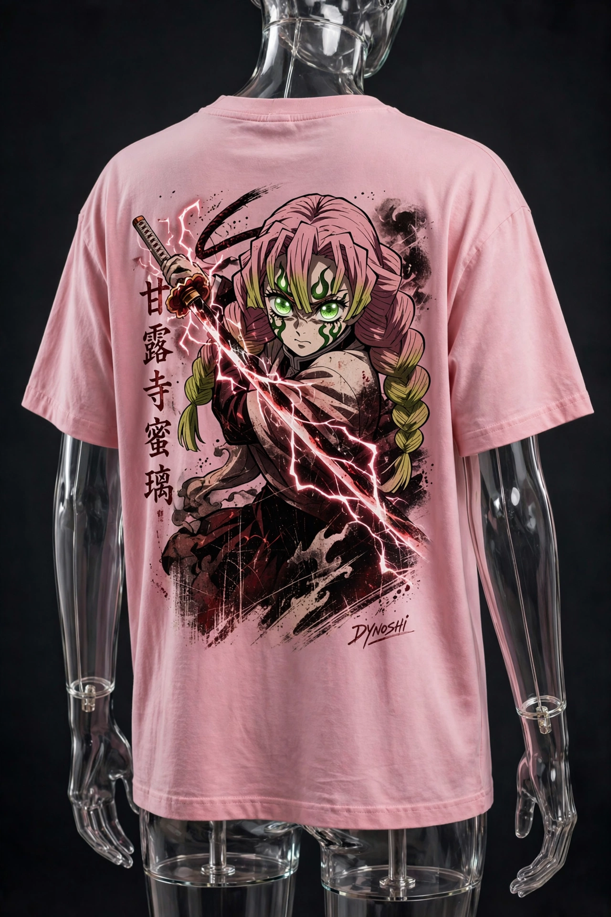 Mitsuri Kanroji - Mark Awakened Dark Form - Premium Oversized Anime T-Shirt - DYNOSHI