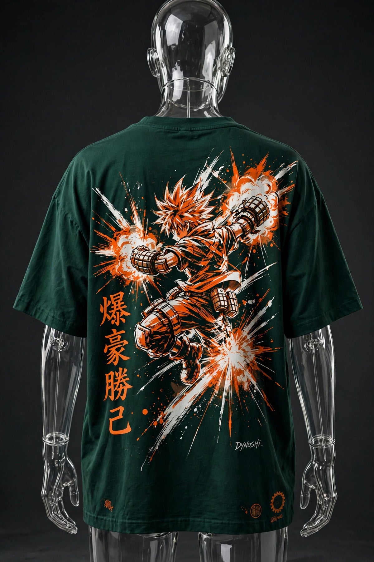Katsuki Bakugo - Blast Leap Stance - Premium Oversized Anime T-Shirt - DYNOSHI