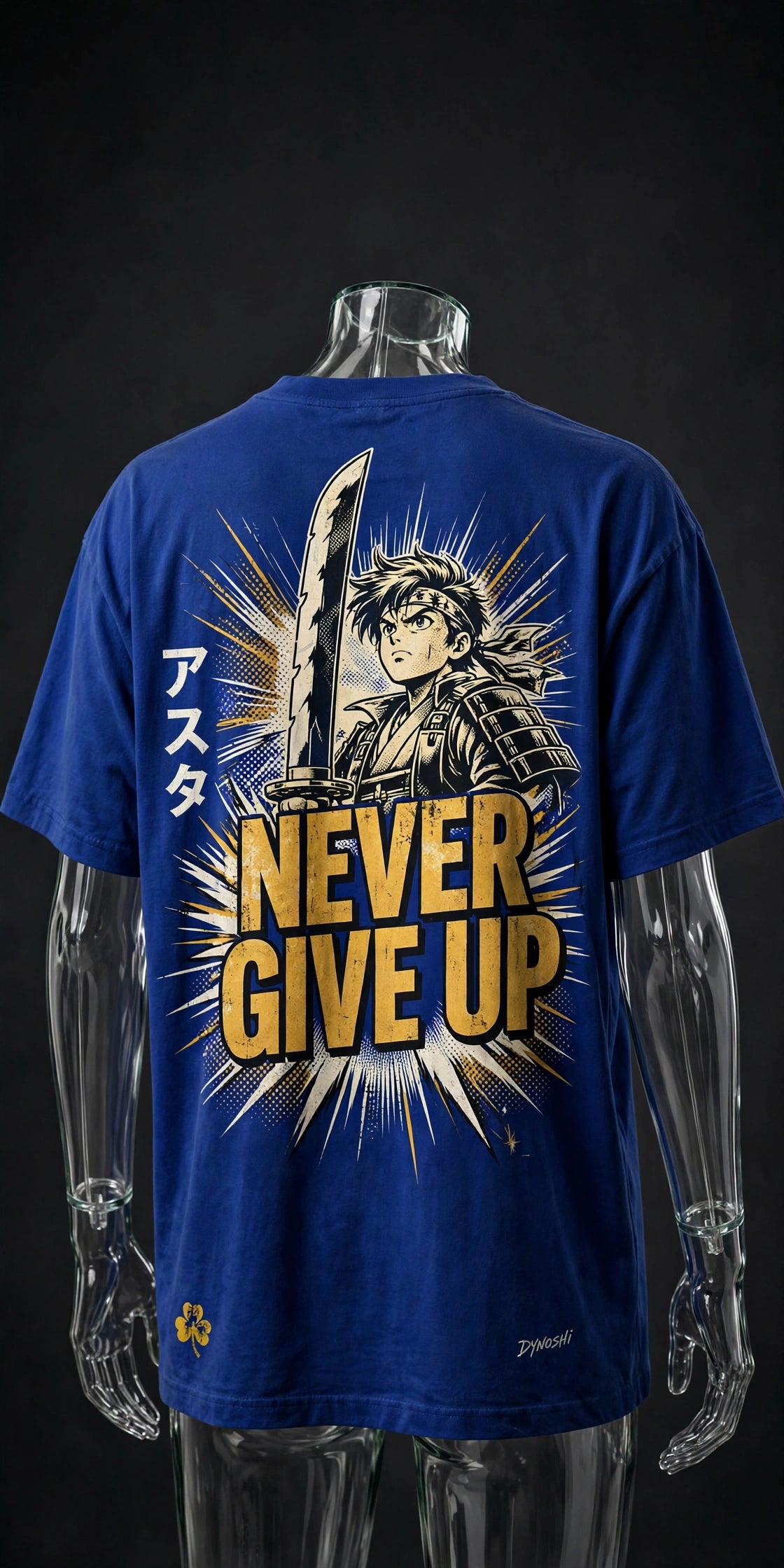 Asta - Never Give Up Mantra - Premium Oversized Anime T-Shirt - DYNOSHI