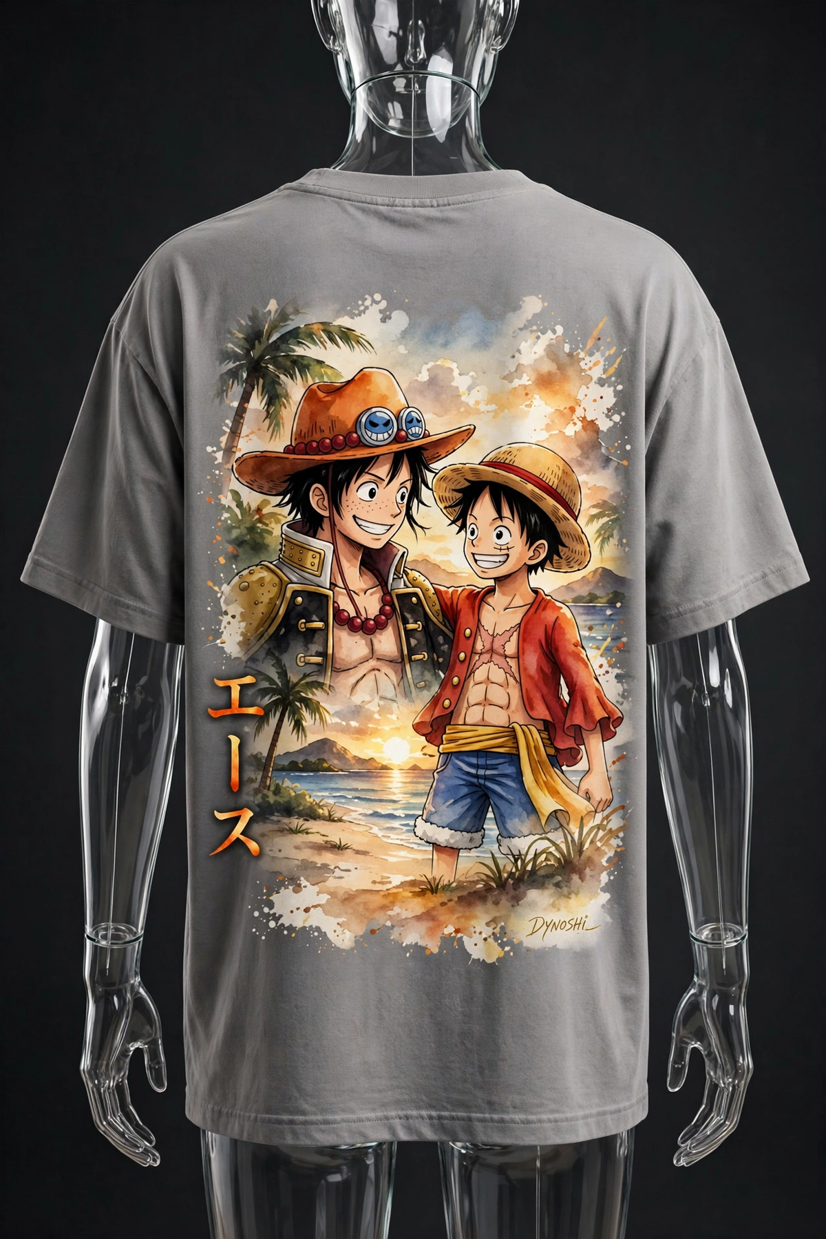 Portgas D. Ace - Brothers Duo - Premium Oversized Anime T-Shirt - DYNOSHI