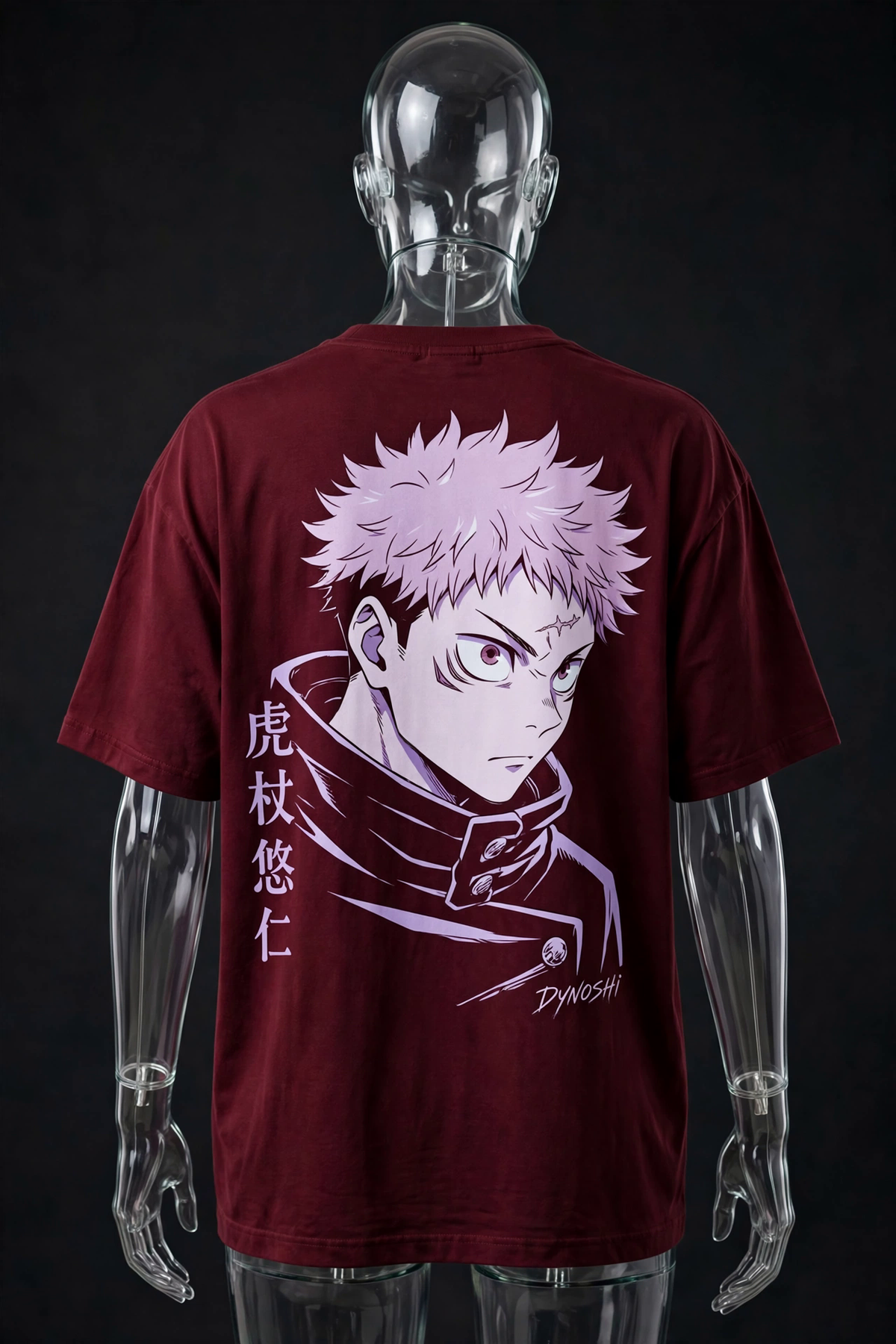 Yuji Itadori - Determined Gaze Portrait - Premium Oversized Anime T-Shirt - DYNOSHI