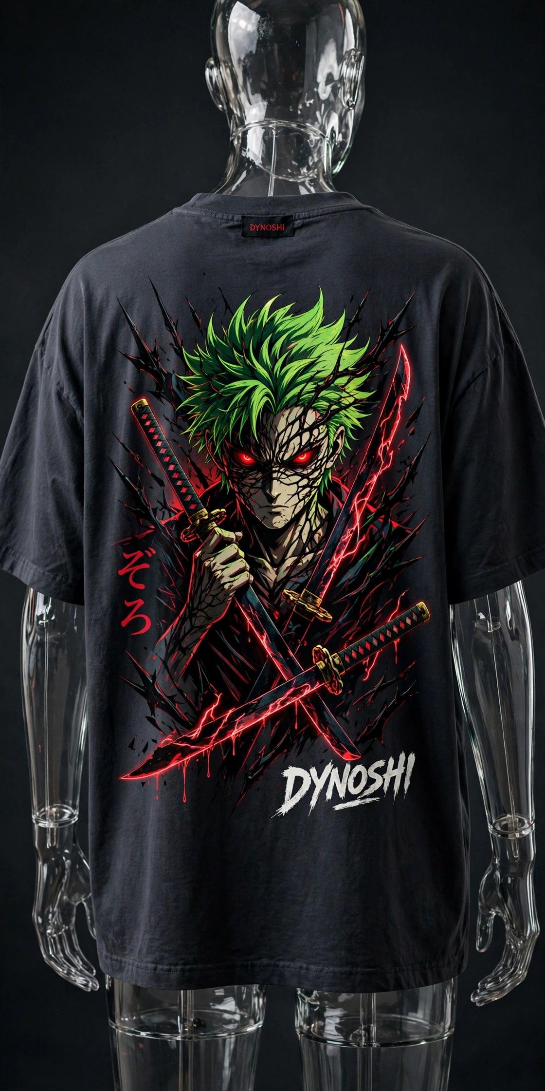 Zoro - Cursed Blade - Premium Oversized Anime T-Shirt - DYNOSHI
