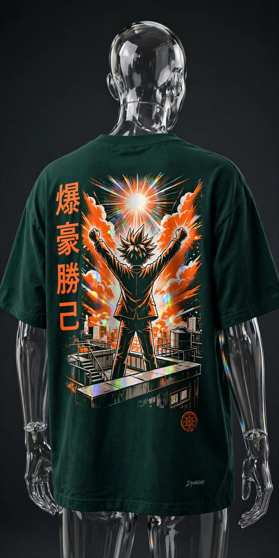 Katsuki Bakugo - Rooftop Triumph - Premium Oversized Anime T-Shirt - DYNOSHI