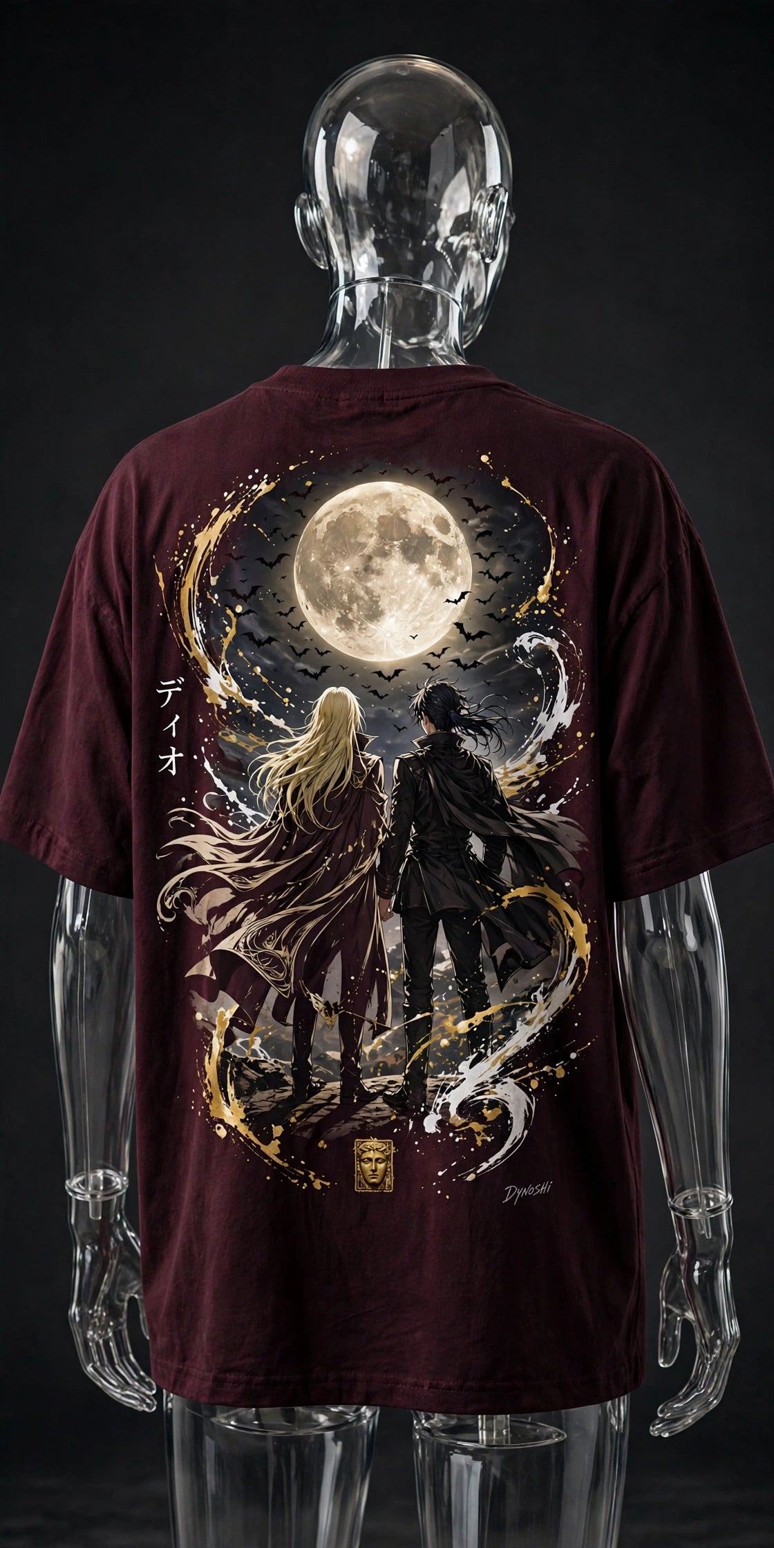 Dio Brando - Moonlight Rivalry Duo - Premium Oversized Anime T-Shirt - DYNOSHI