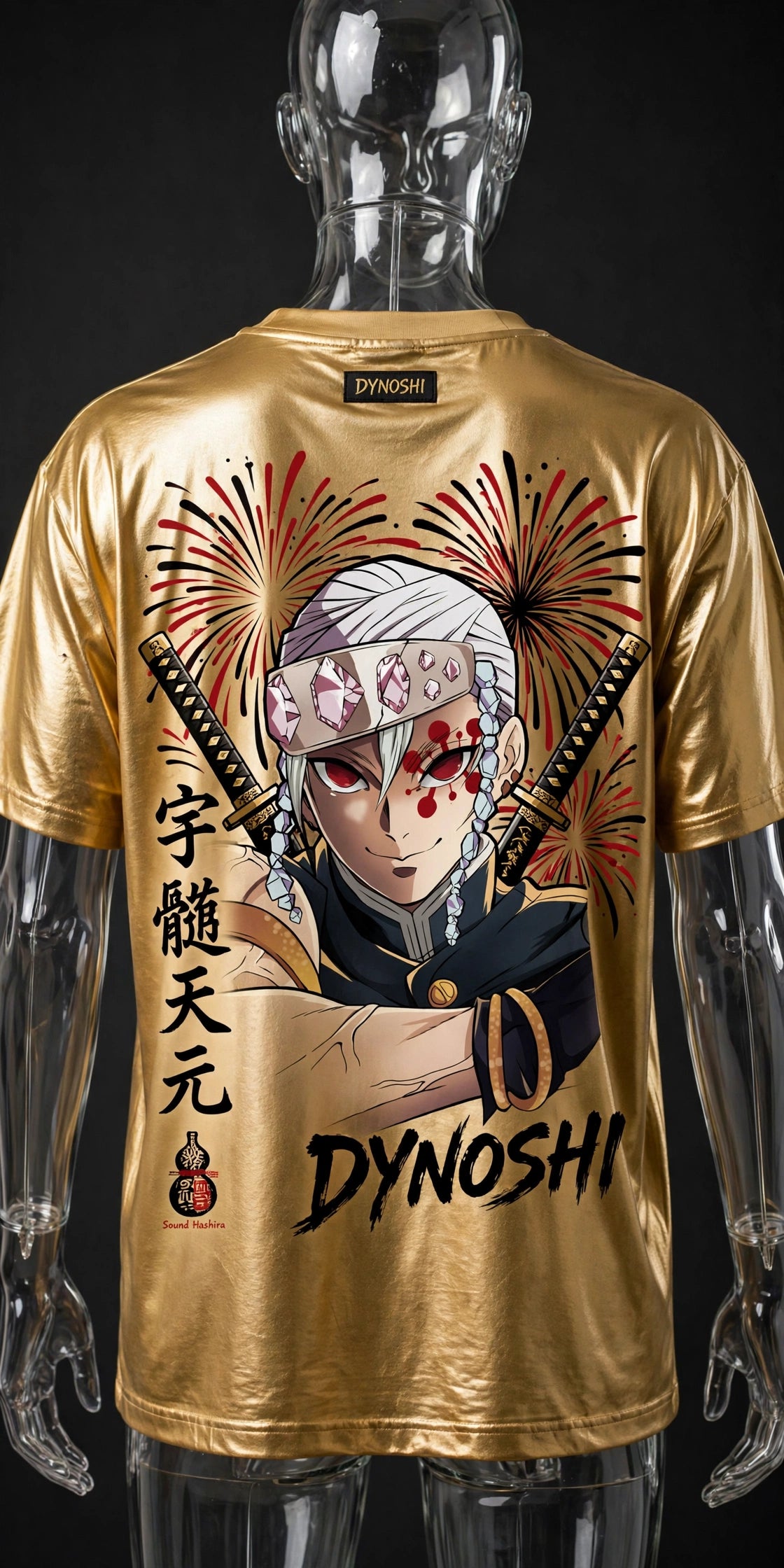 Tengen Uzui - The Flashy Hashira - Premium Oversized Anime T-Shirt - DYNOSHI