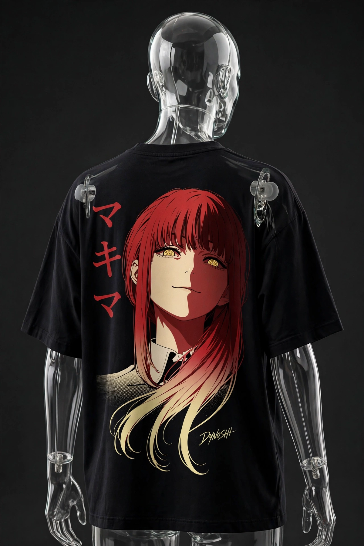 Makima - Enigmatic Control Devil Portrait - Premium Oversized Anime T-Shirt - DYNOSHI