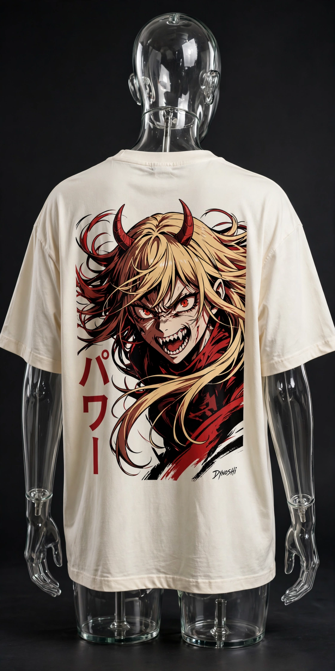 Power - Blood Devil Portrait - Premium Oversized Anime T-Shirt - DYNOSHI