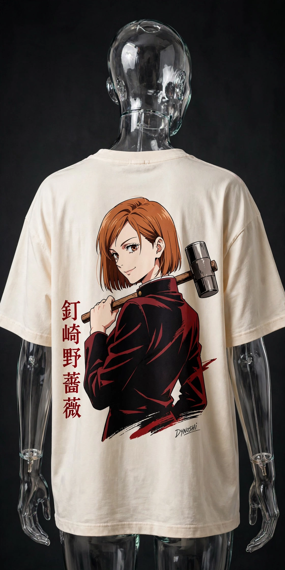 Nobara Kugisaki - Hammer Portrait - Premium Oversized Anime T-Shirt - DYNOSHI