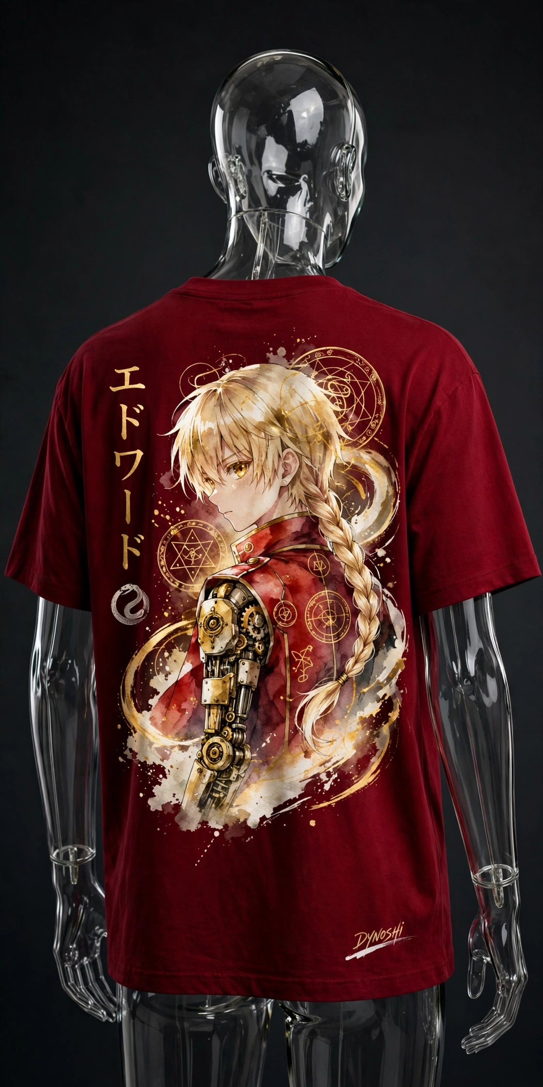 Edward Elric - Alchemist's Gaze Portrait - Premium Oversized Anime T-Shirt - DYNOSHI