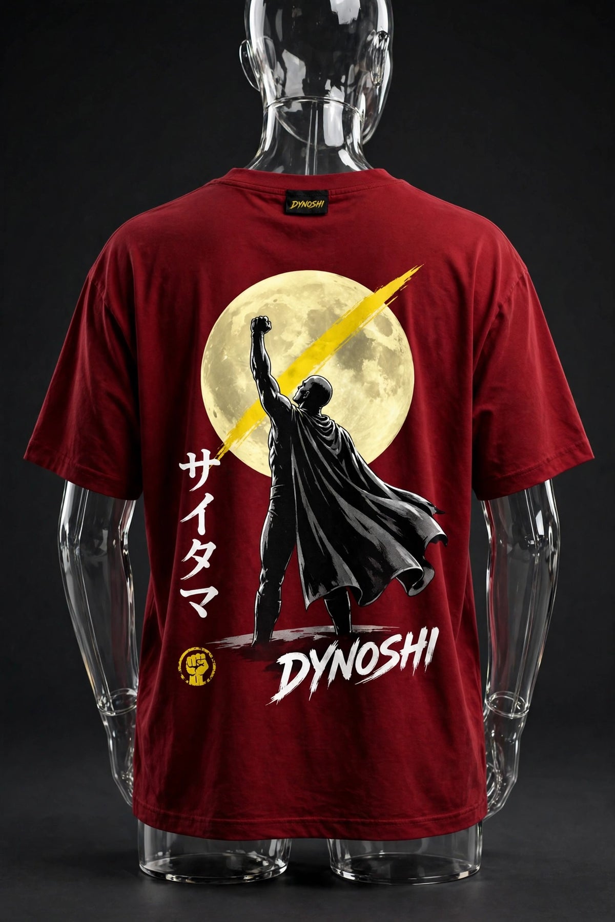Saitama - Hero Moon - Premium Oversized Anime T-Shirt - DYNOSHI