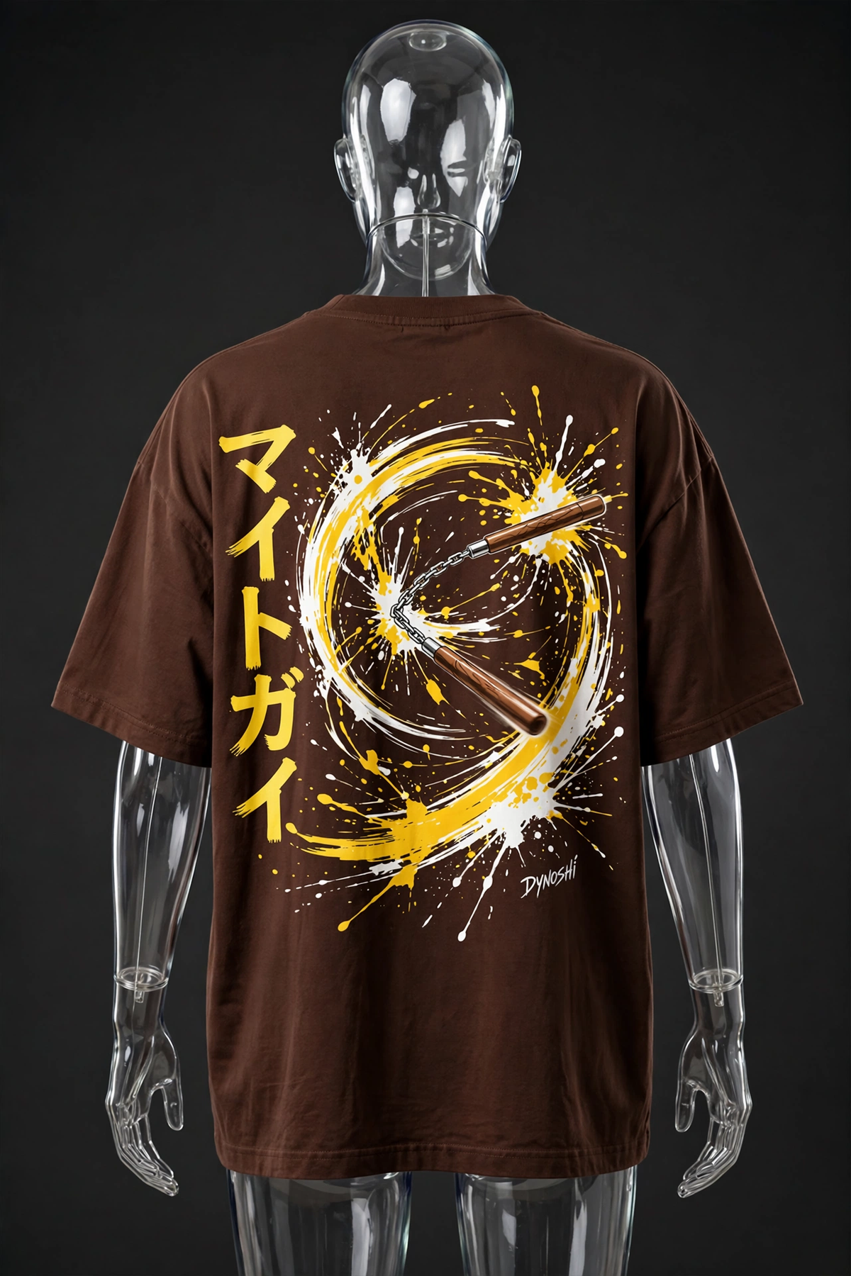 Might Guy - Nunchaku Spin - Premium Oversized Anime T-Shirt - DYNOSHI