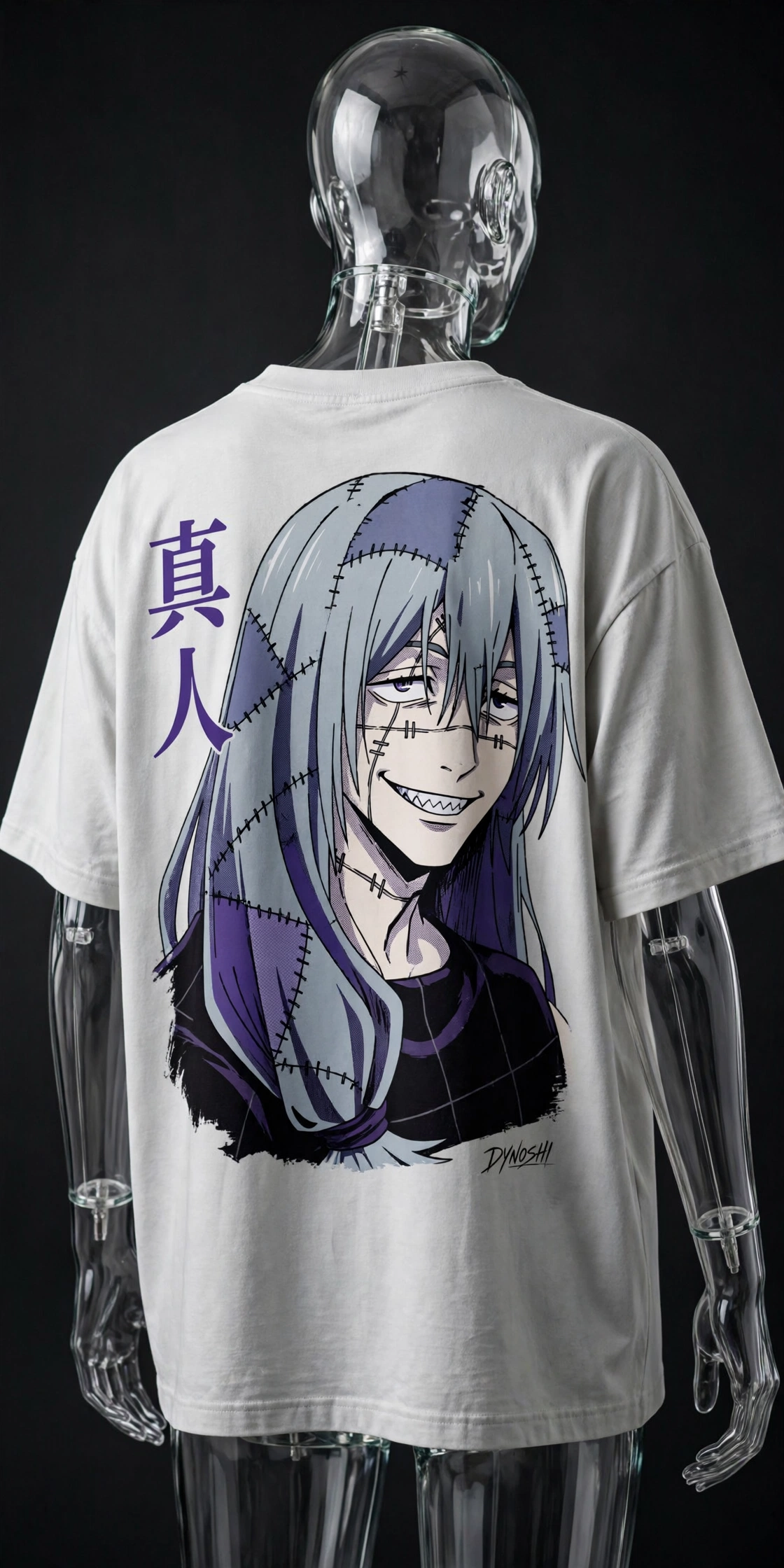 Mahito - Patchwork Demon Portrait - Premium Oversized Anime T-Shirt - DYNOSHI