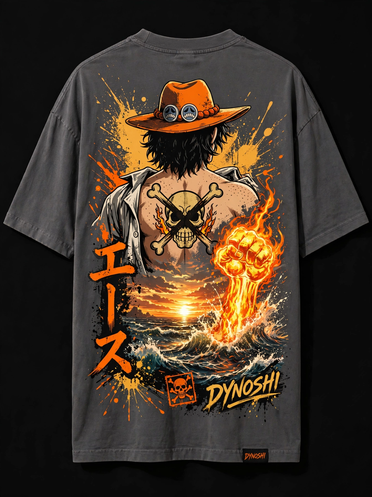 Portgas D. Ace - Premium Oversized Anime T-Shirt - DYNOSHI