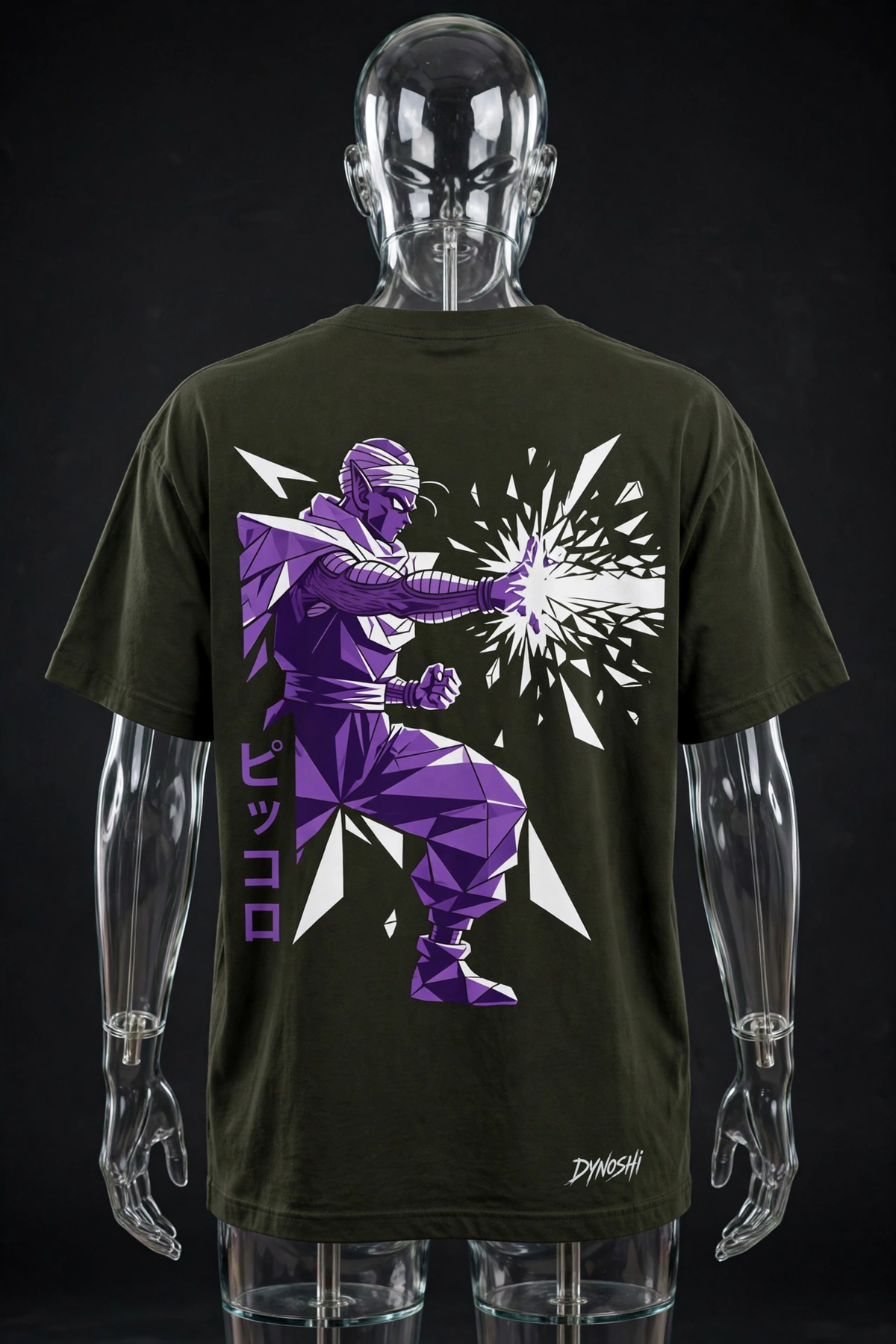 Piccolo - Beam Silhouette Geometry - Premium Oversized Anime T-Shirt - DYNOSHI