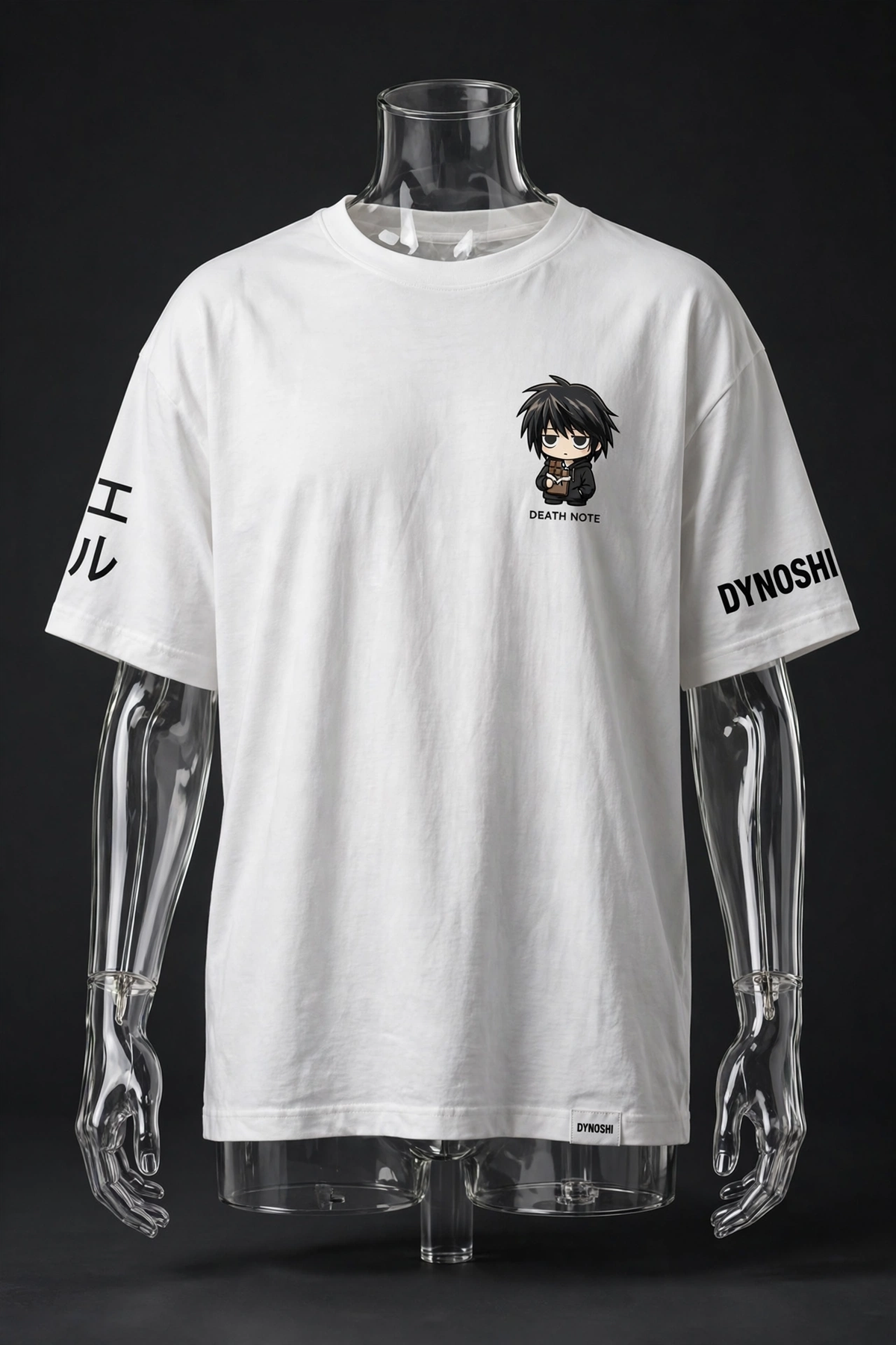 L Lawliet - Chibi Sweets Tower - Premium Oversized Anime T-Shirt - DYNOSHI