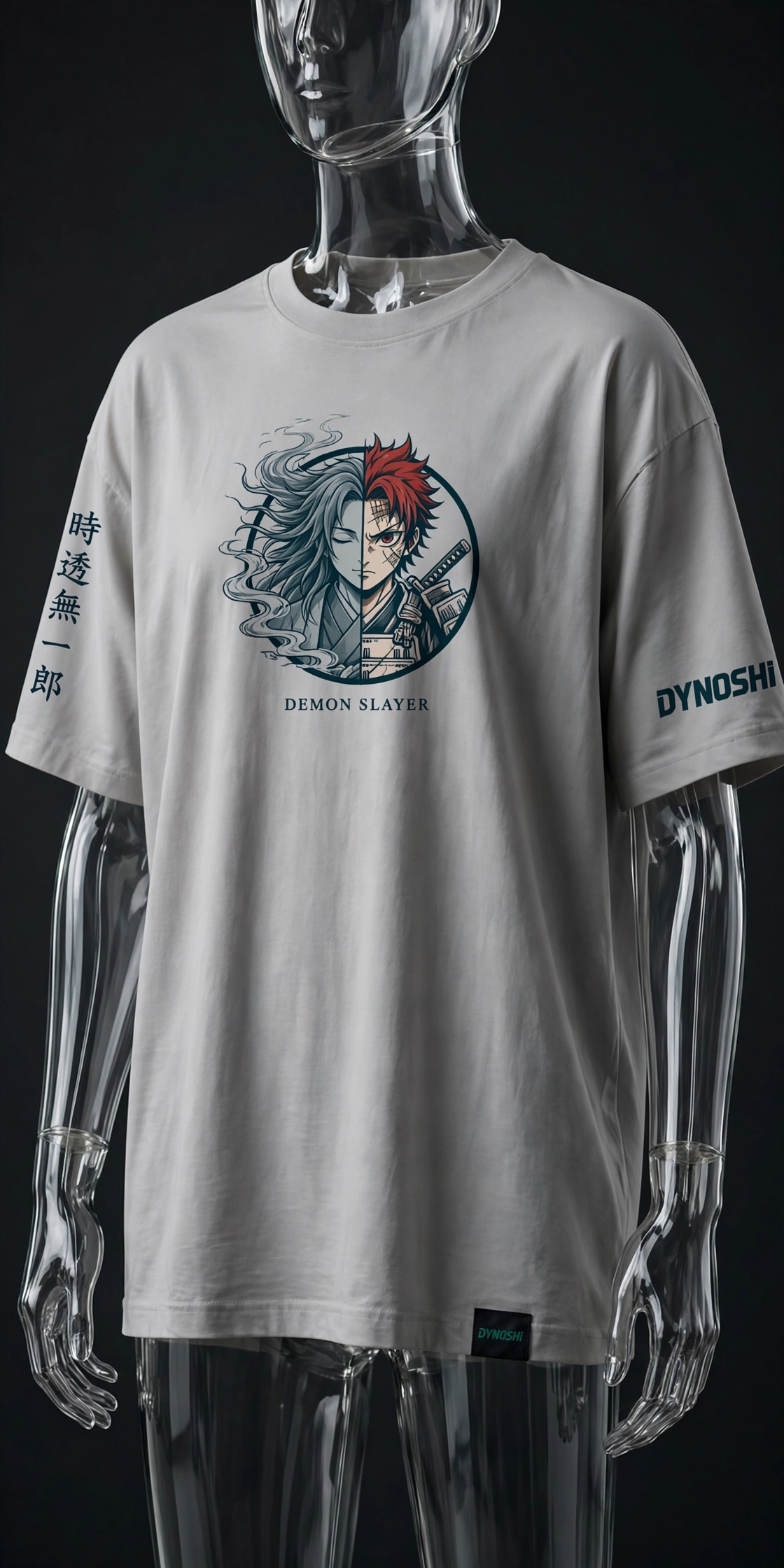 Muichiro Tokito - Quiet Bond Duo - Premium Oversized Anime T-Shirt - DYNOSHI