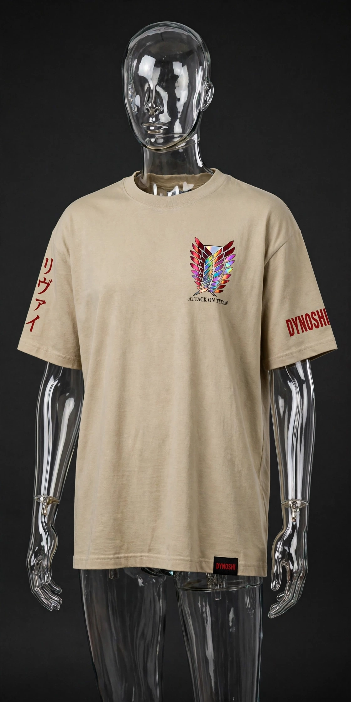 Levi Ackerman - Dedicate Your Heart Mantra - Premium Oversized Anime T-Shirt - DYNOSHI