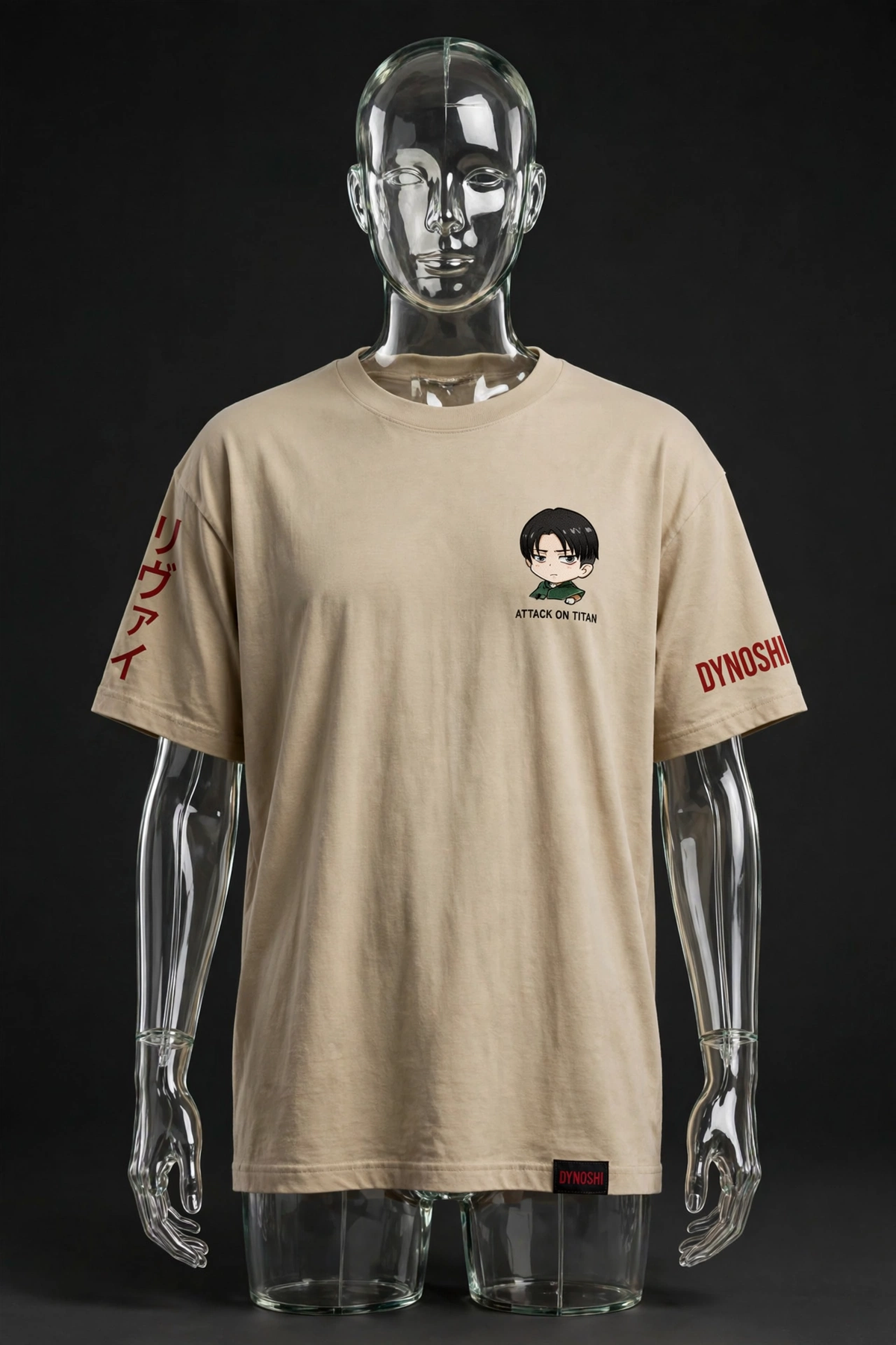 Levi Ackerman - Chibi Cleaning Captain - Premium Oversized Anime T-Shirt - DYNOSHI